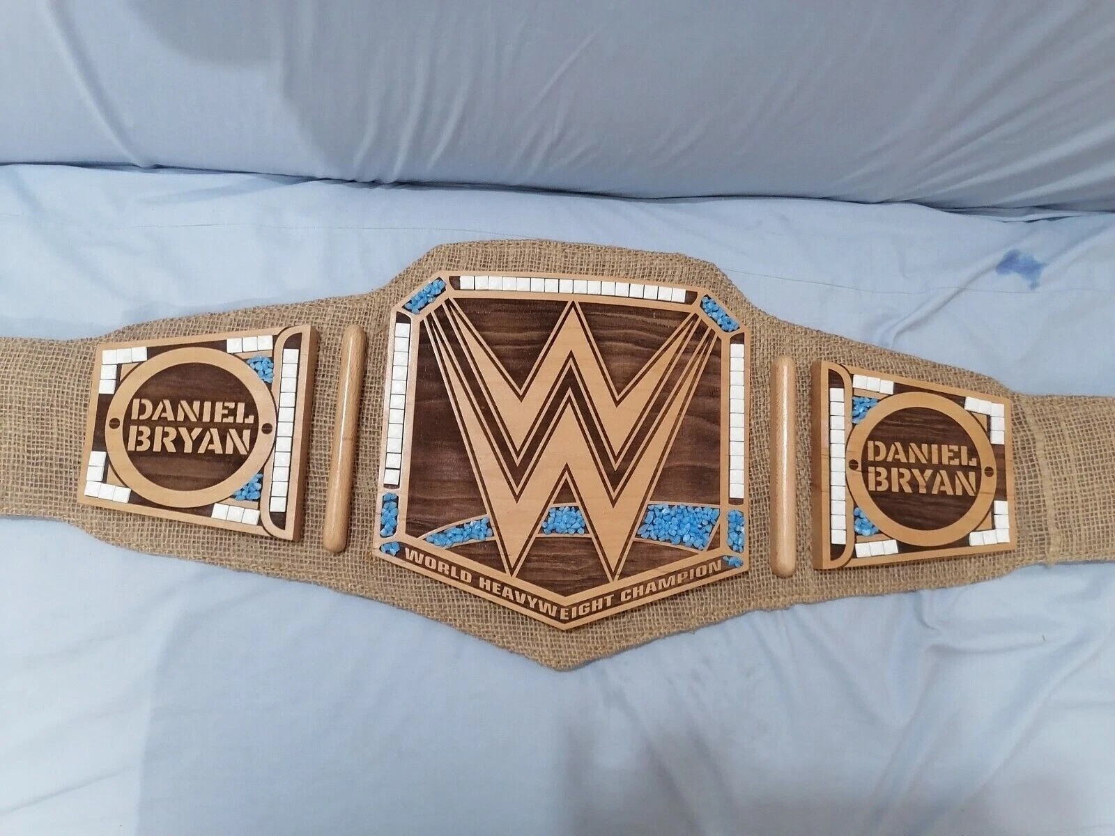 Daniel Bryan Eco Friendly Wooden Championship Wrestling Belt Adult Size Replica.