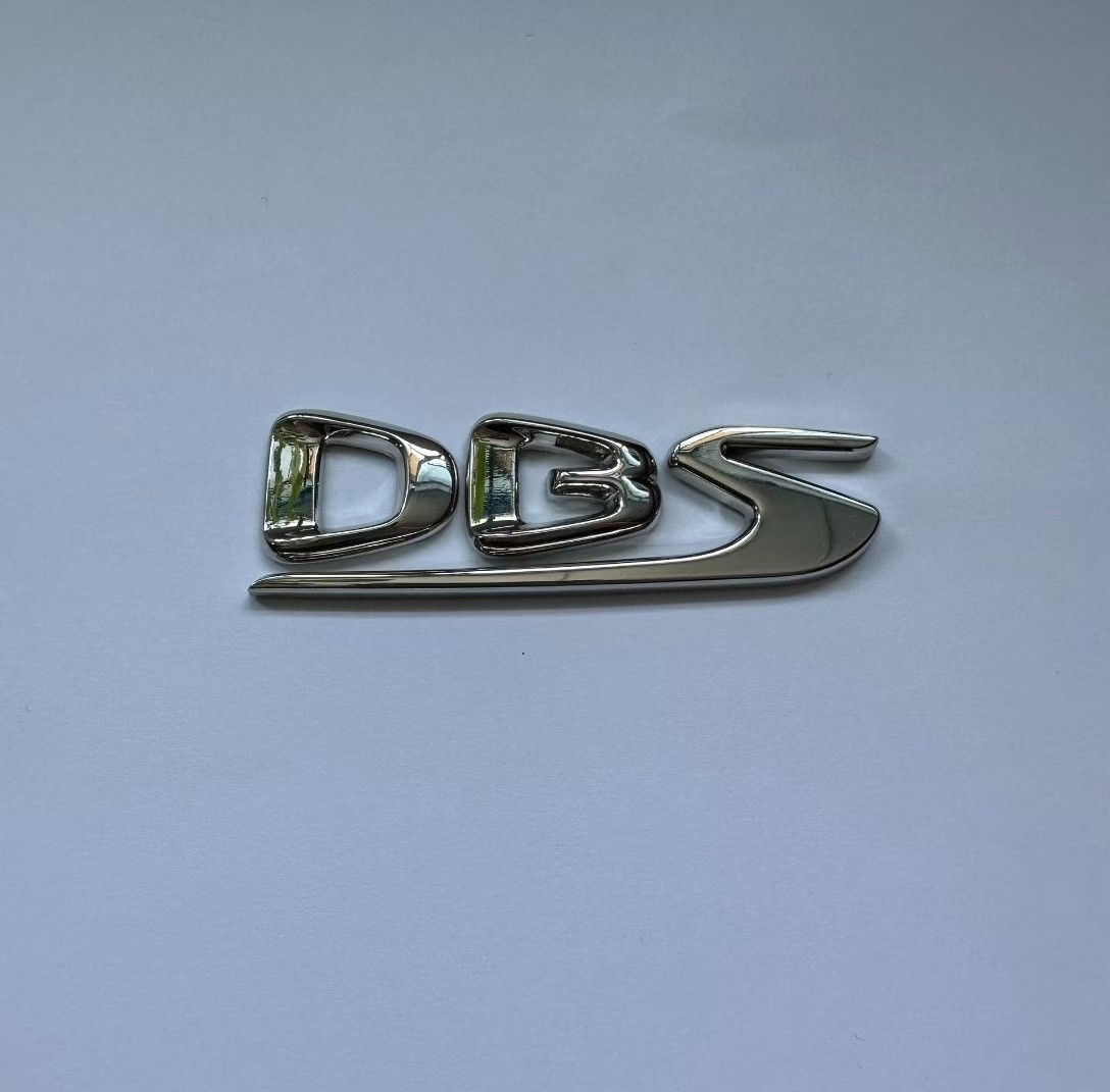 For Aston Martin DBS Fender Badge Aluminum Alloy 3M Adhesive Chrome Silver For Aston Martin DBS Fender Badge Aluminum Alloy 3M Adhesive Chrome Silver