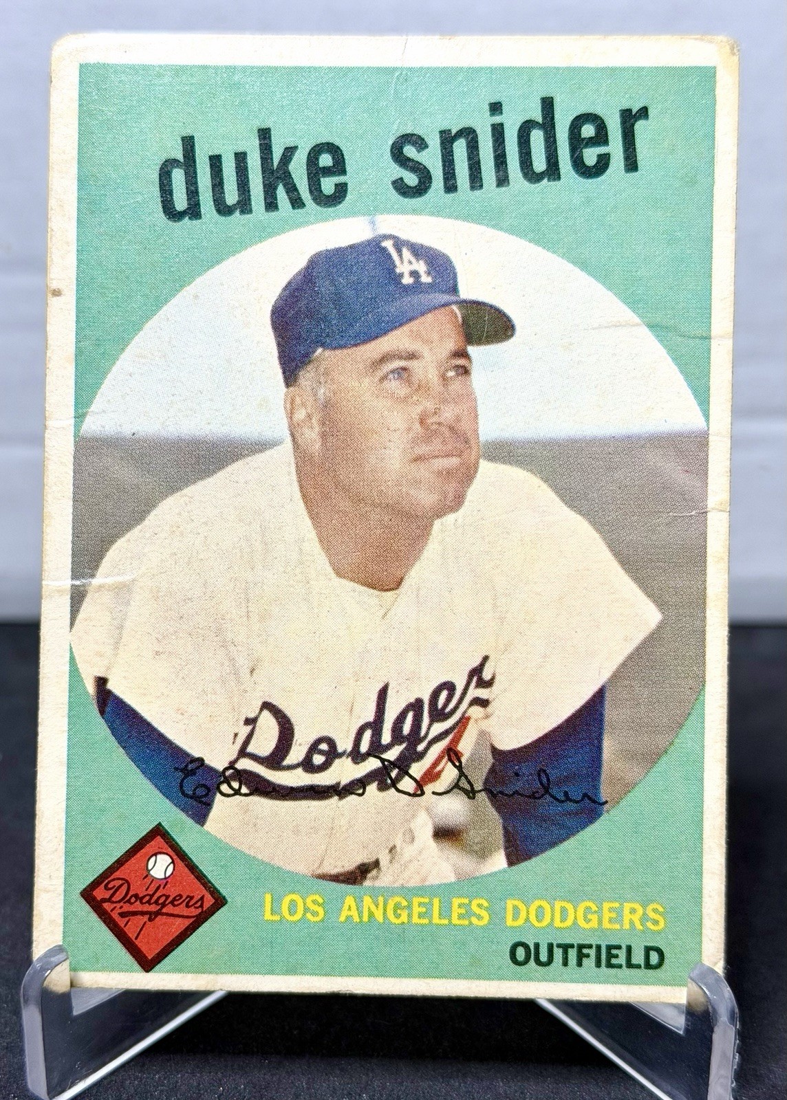 Topps 1959 Duke Snider #20 Los Angeles Dodgers Vintage Baseball Card 💎HOF💎