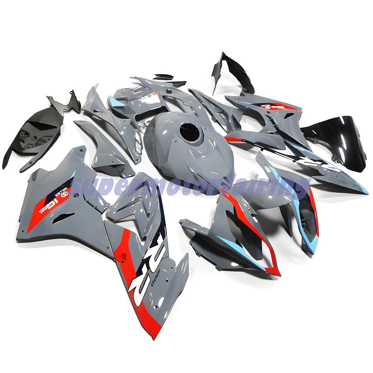 Gray Fairing Kit +Tank Cover Fits 2017 2018 BMW S1000RR ABS Grey Blue Red Body