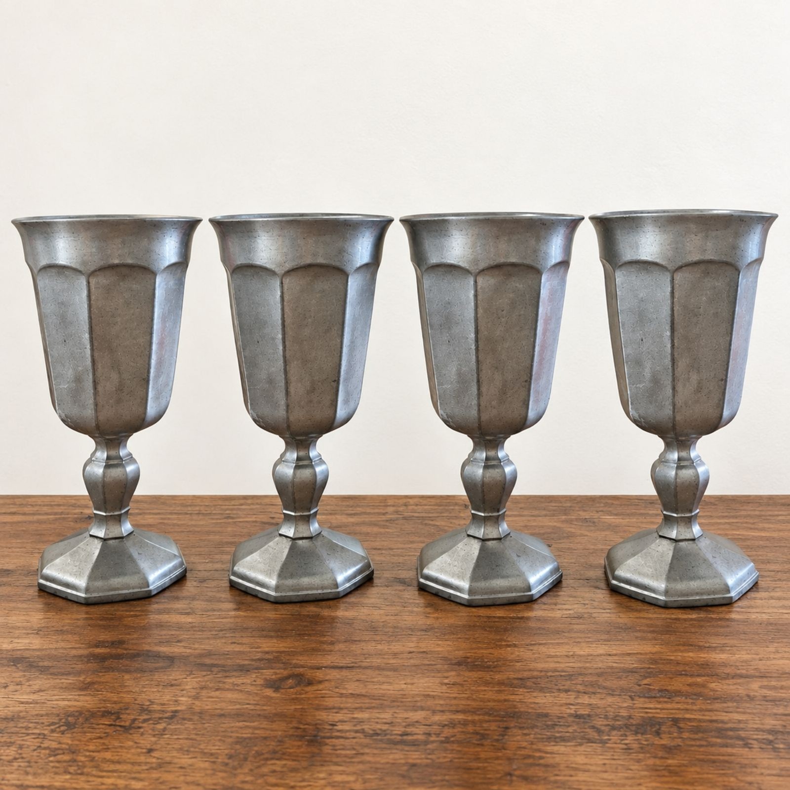 Gorham PH24 Pewter Goblets Set of 4 Vintage 6.5
