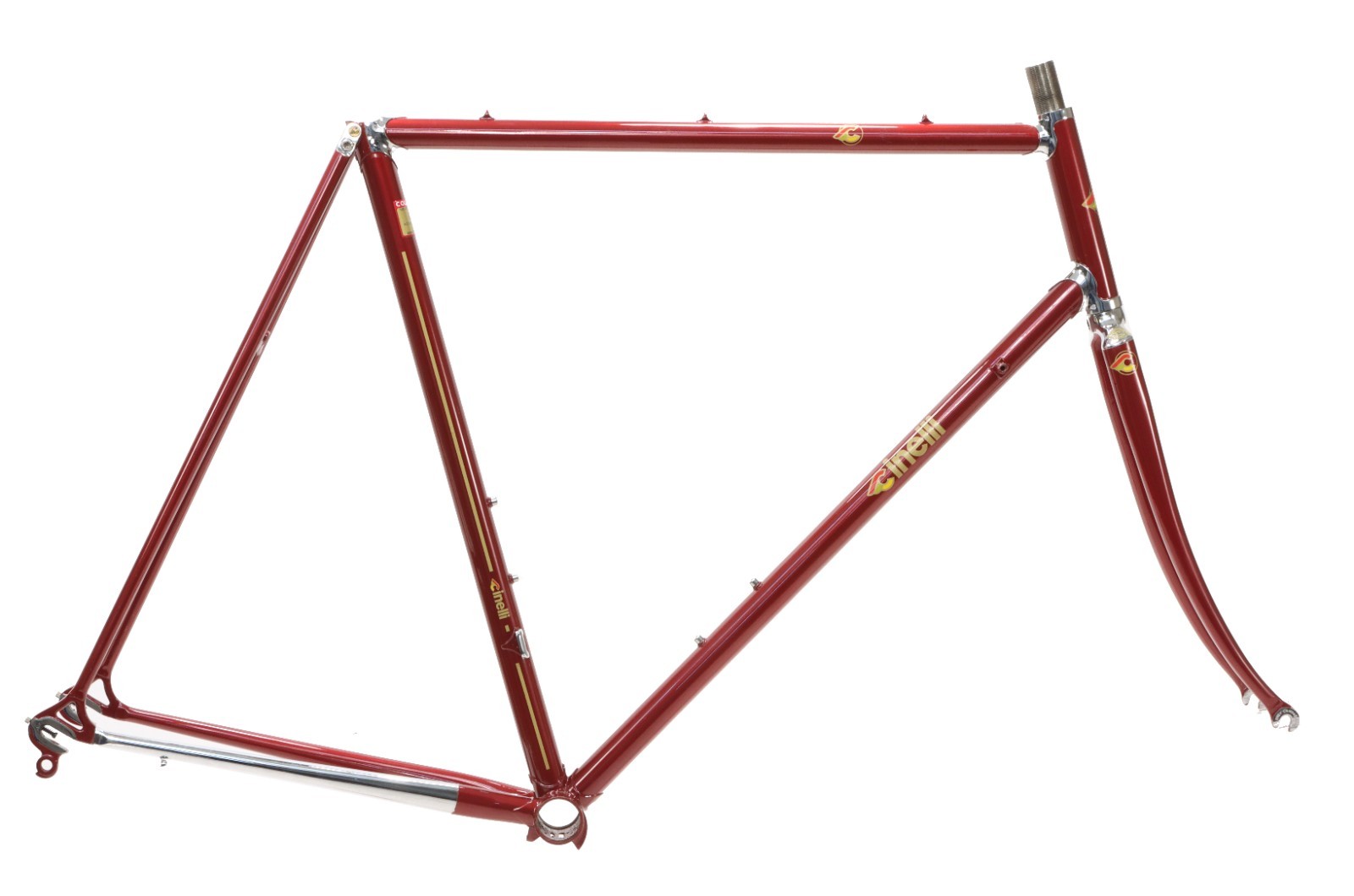 Cinelli Supercorsa Frameset 58cm C-C Bordeaux Columbus SPX Rim Italy NEW NOS