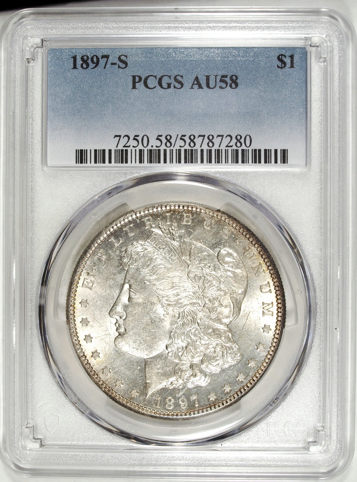 1897 S PCGS AU 58 Morgan Silver Dollar ☆☆ UnCirculated ☆☆ Great Set Filler 280