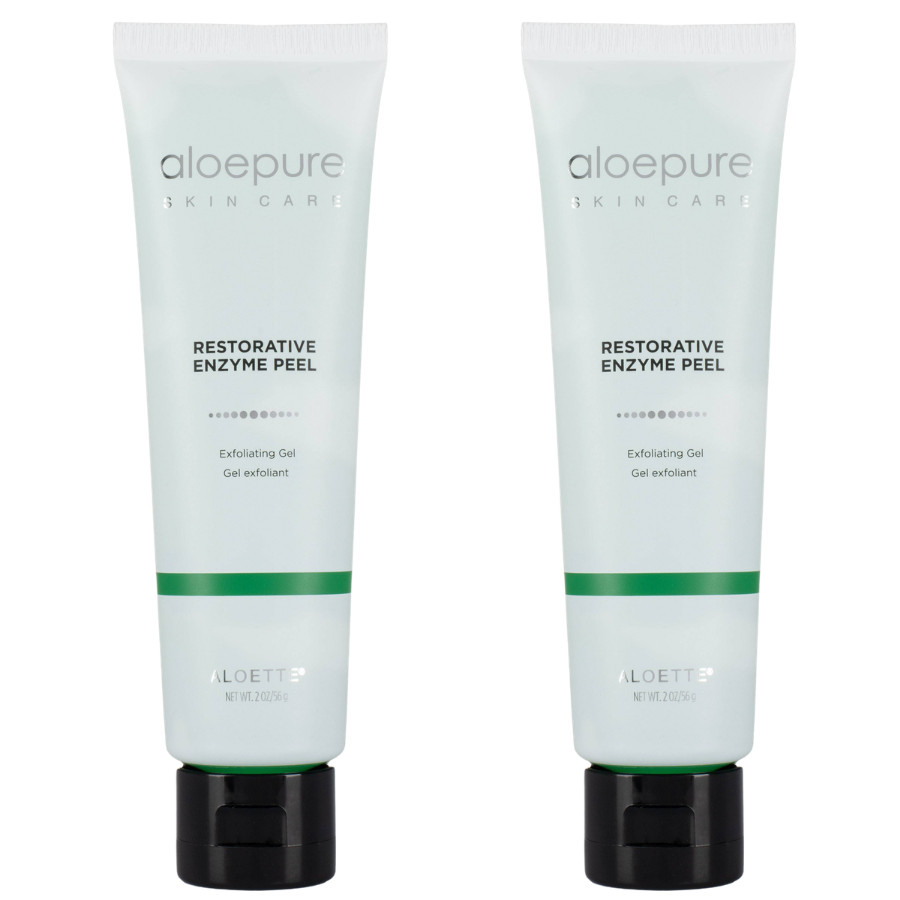 Aloette Restorative Enzyme Peel Exfoliating Gel 4oz - New/Sealed - (Pack of 2)