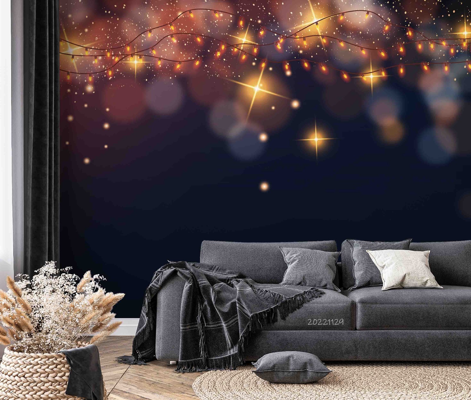 3D Christmas Lights Wall Murals Wallpaper Murals Wall Sticker 3D Christmas Lights Wall Murals Wallpaper Murals Wall Sticker