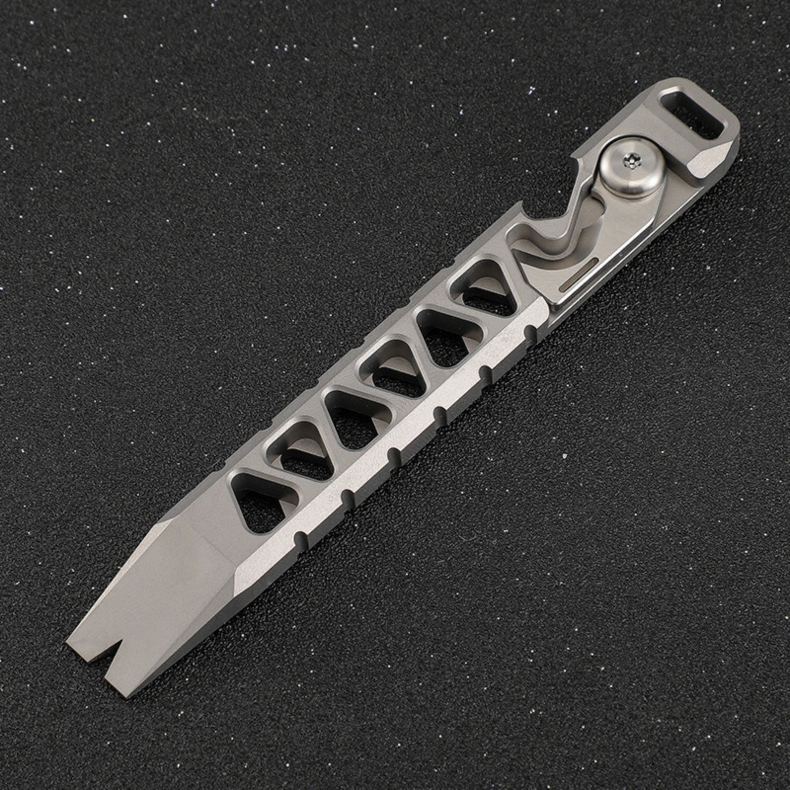Titanium Alloy EDC Pry Bar Multi-Tool Rope Cutter Outdoor Gear Durable