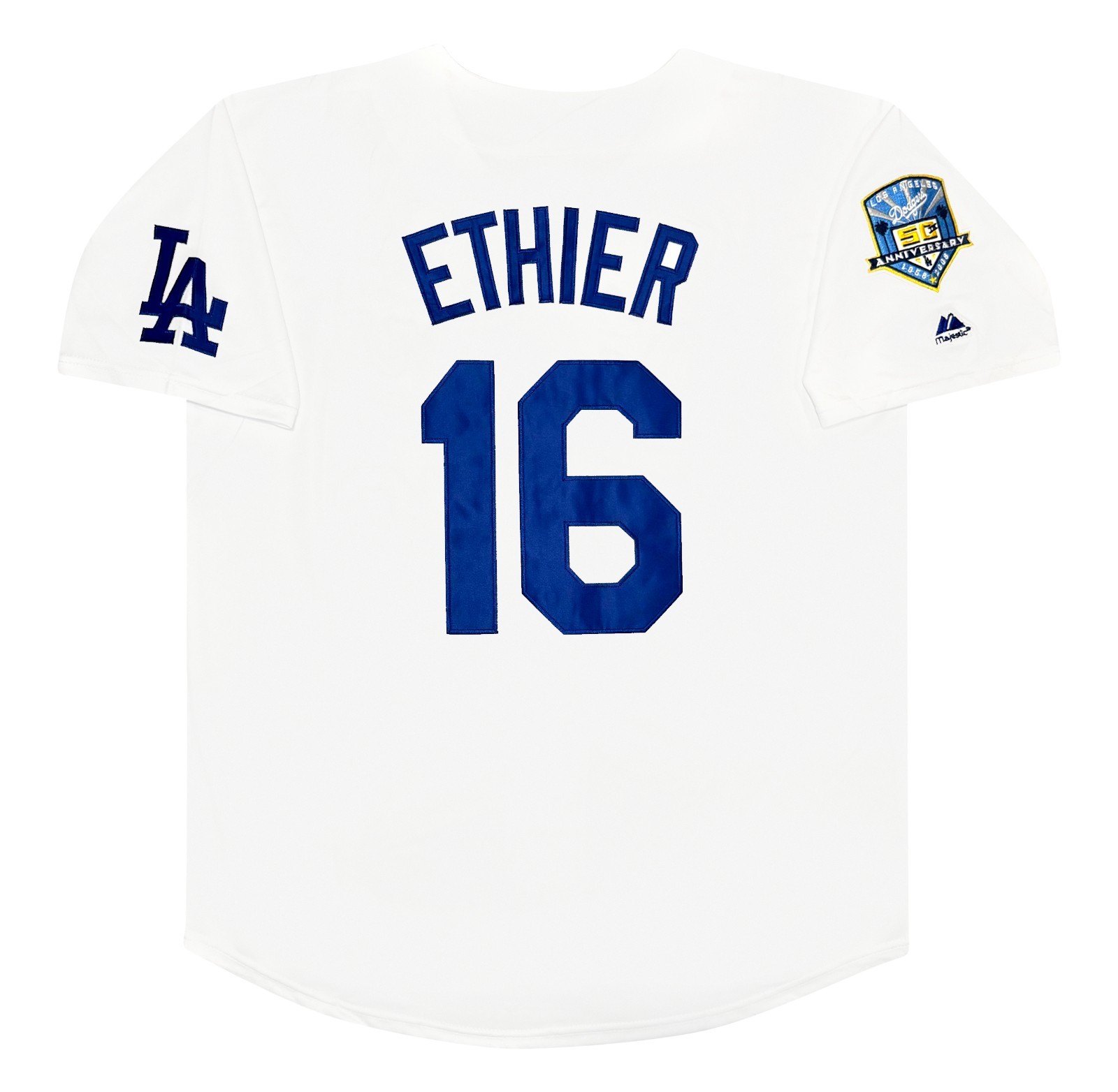 Andre Ethier 2008 Los Angeles Dodgers Men\'s Home 50th Anniv. Jersey
