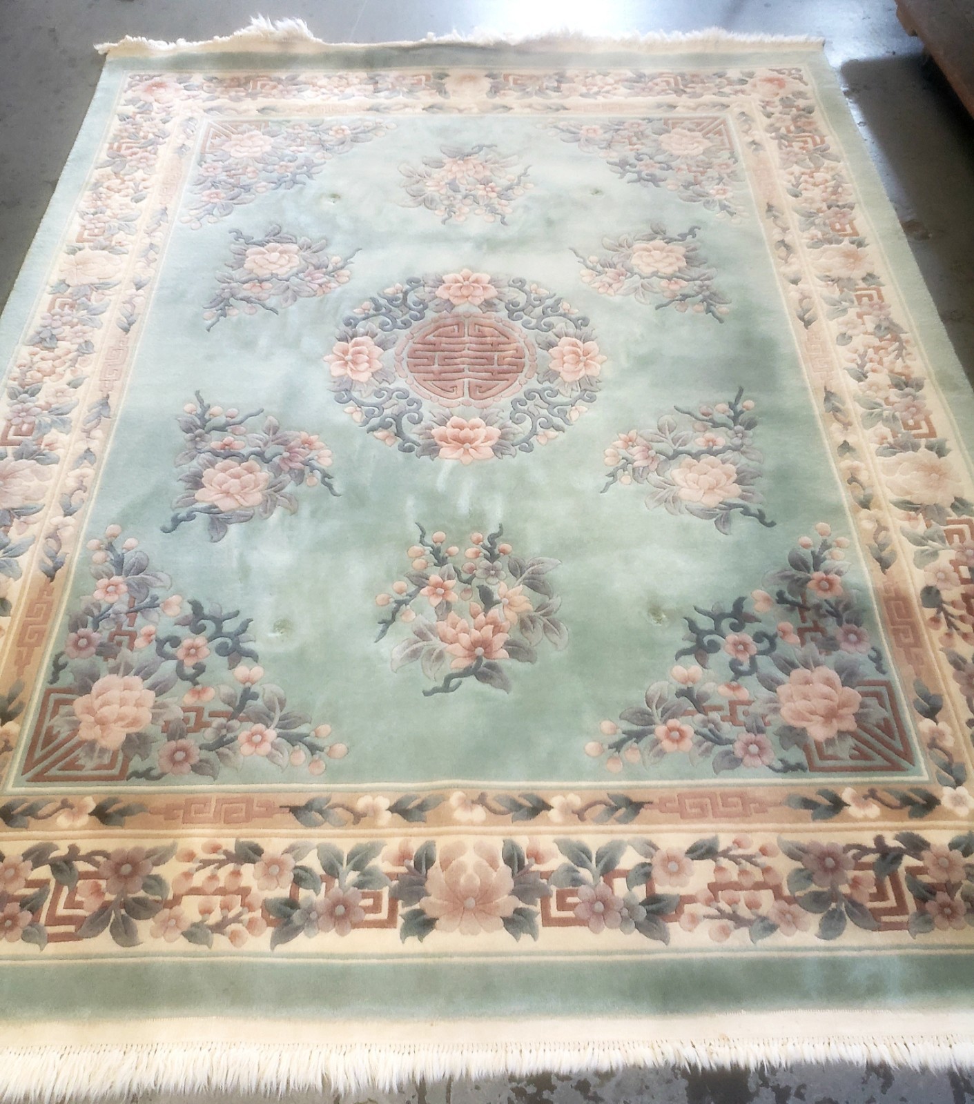 Auth Vintage KARASTAN KARADYNASTY Chinese Wool Design 900 Jade Ming 9x7ft Rug Auth Vintage KARASTAN KARADYNASTY Chinese Wool Design 900 Jade Ming 9x7ft Rug