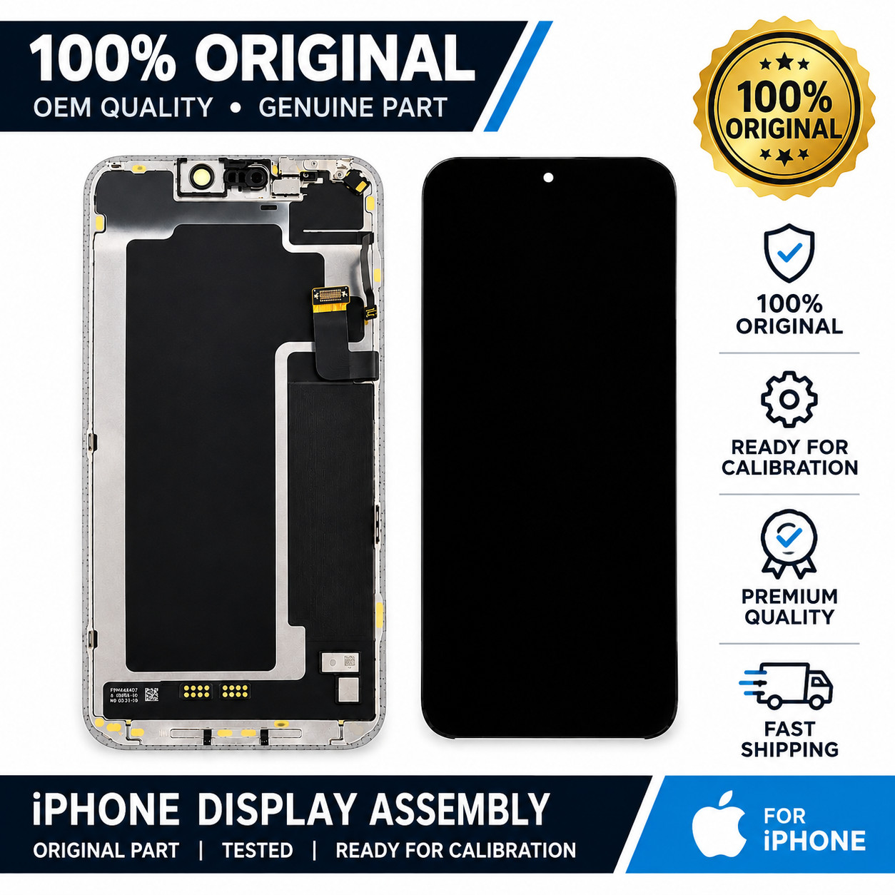 Apple iPhone 17 Pro Max Genuine OEM OLED Screen Replacement - Original 
