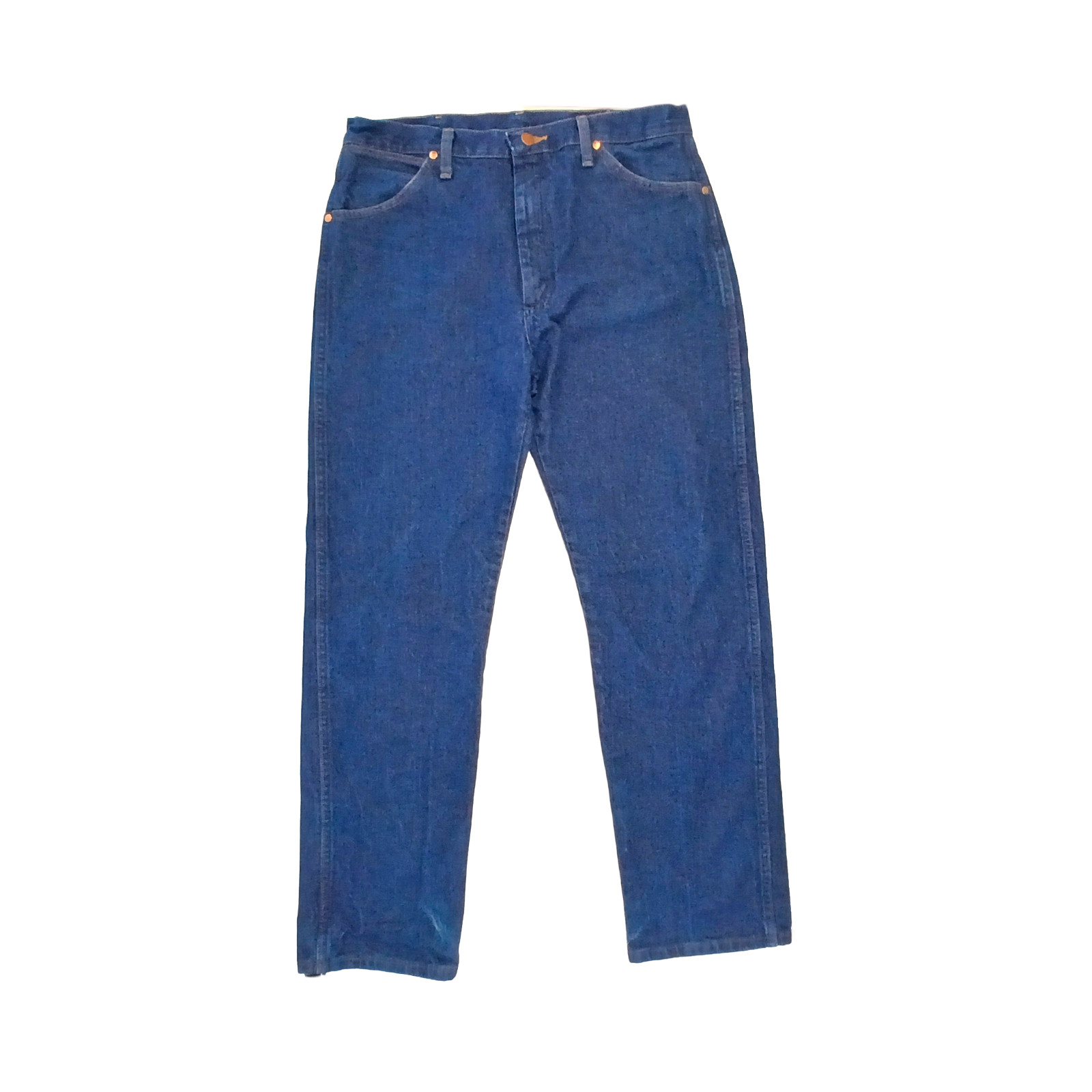 Wrangler 13MWZPW Cowboy Cut Jeans Men 34x32 Blue Stonewash Heavyweight Cotton
