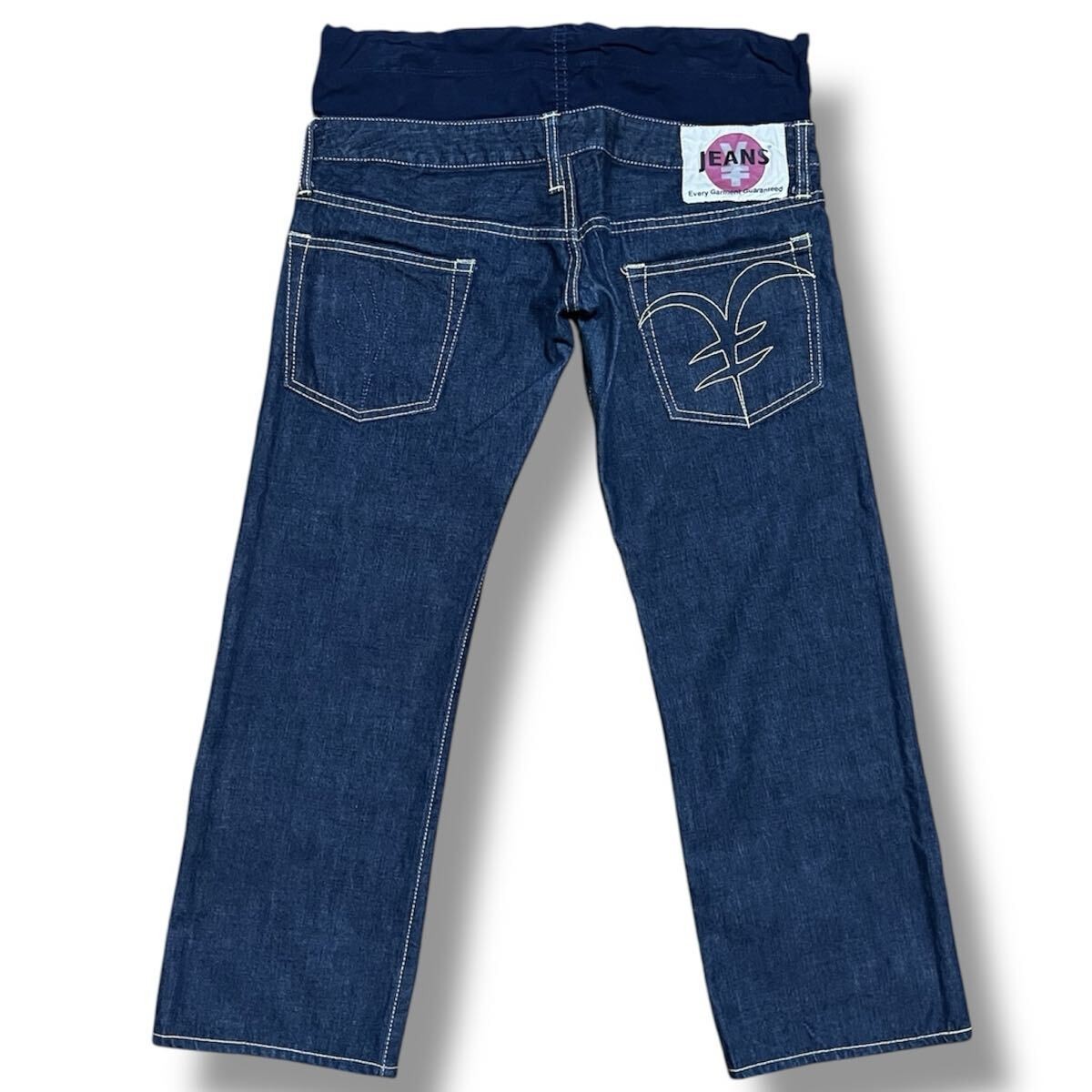 YEN JEANS 00s Japan Made Denim Jeans Low Rise Michiko Koshino Style Size 28 YEN JEANS 00s Japan Made Denim Jeans Low Rise Michiko Koshino Style Size 28