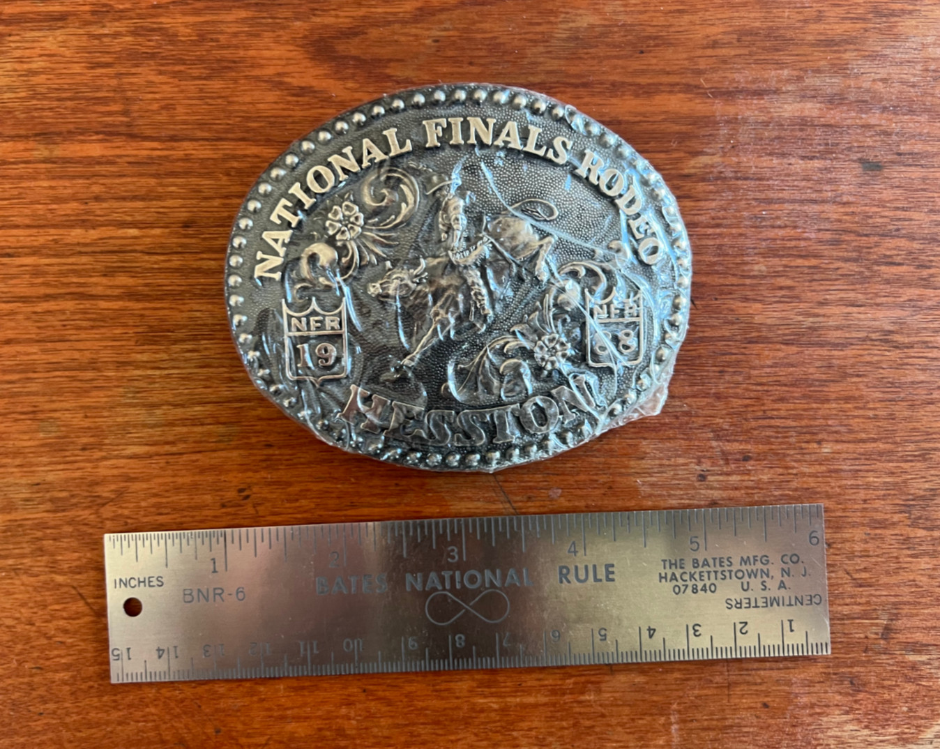 Vtg 1988 Hesston National Finals Rodeo NFR Belt Buckle New Sealed Anniversary 