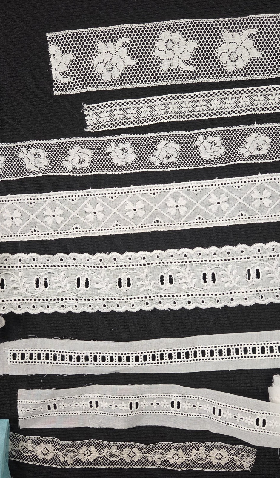 37 1/4 YDS Imported French INSERTION LACE Heirloom Sewing Smocking Doll 8 Styles