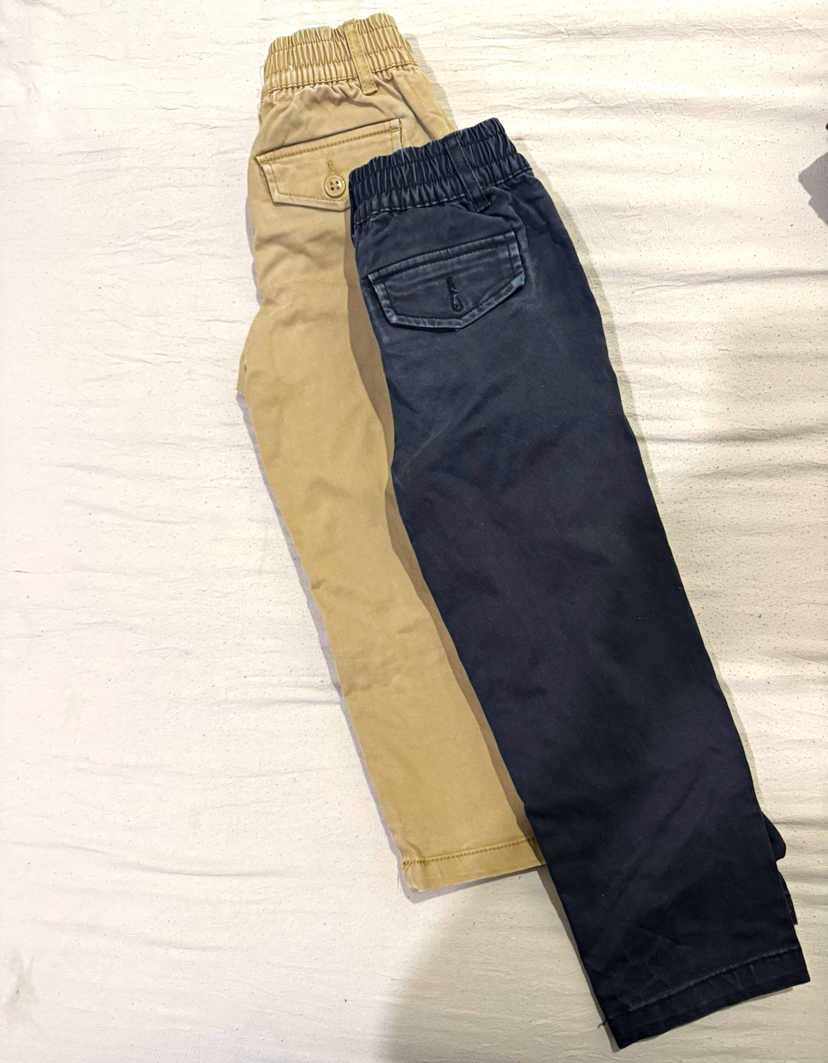 Gap Boys Chino Pants Lot of 3 Solid Elastic Waist Pockets Multicolor