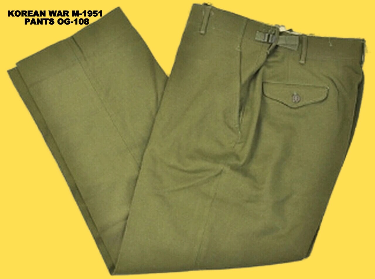 PRE-OWNED VINTAGE KOREAN WAR FIELD WOOL M-1951 OG-108 TROUSERS PANTS ALL SIZES