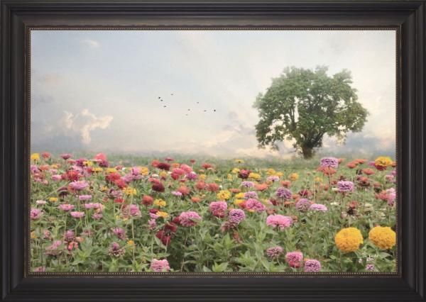 Beechdale Frames Zinnia Field Landscape Wall Art