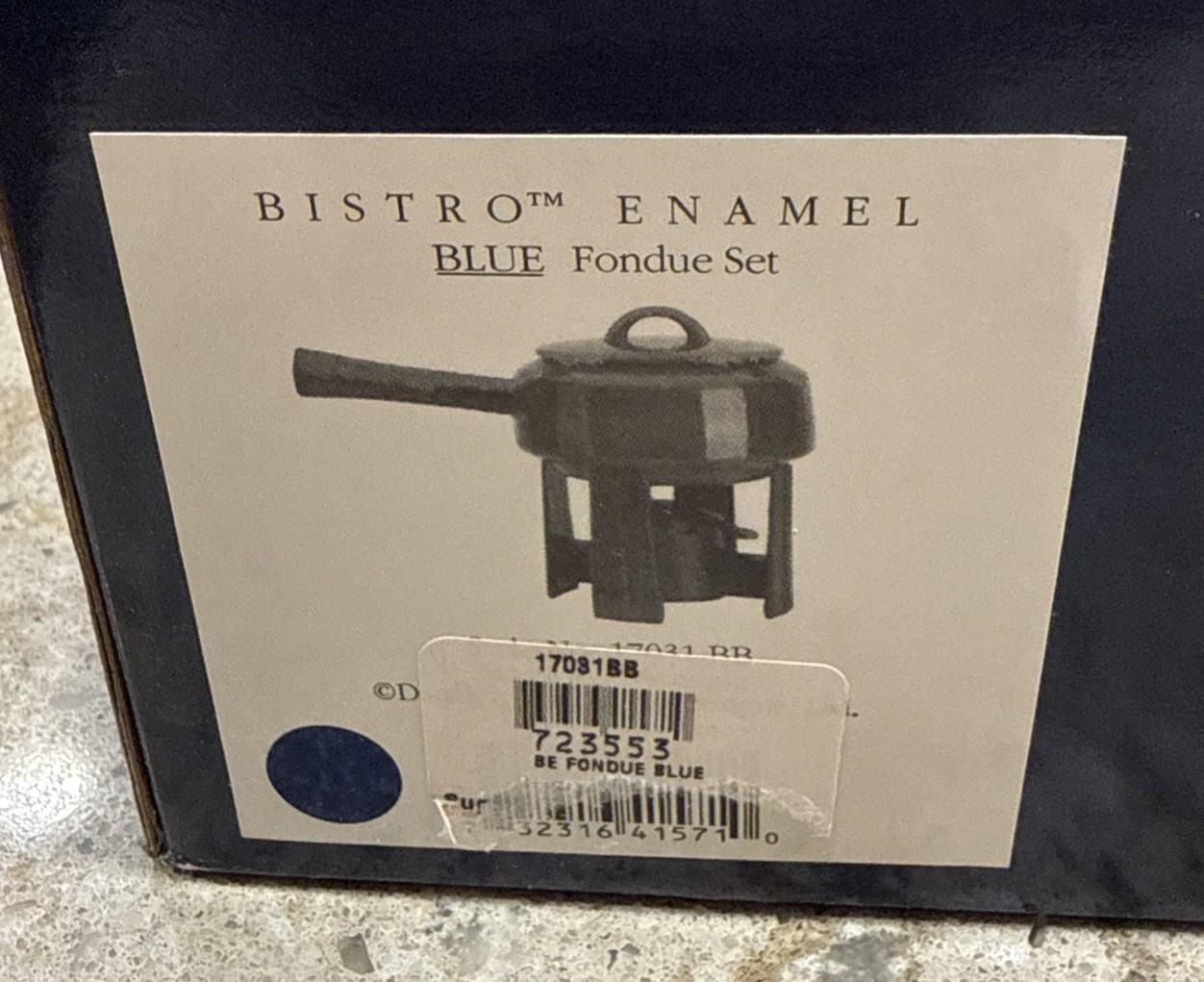 DANSK Bistro Enamel Blue Fondue Set