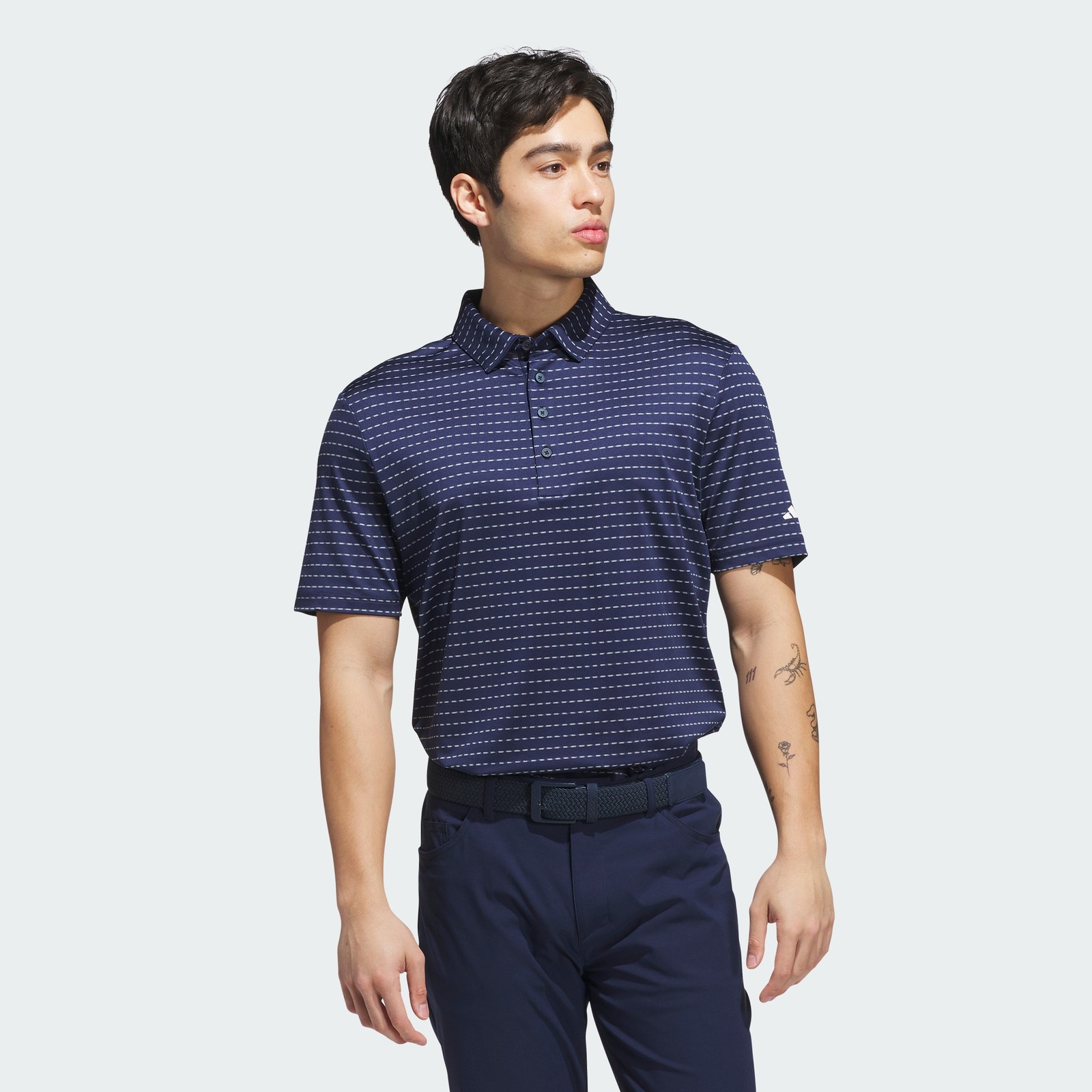 adidas men Ultimate365 Dash Stripe Polo Shirt