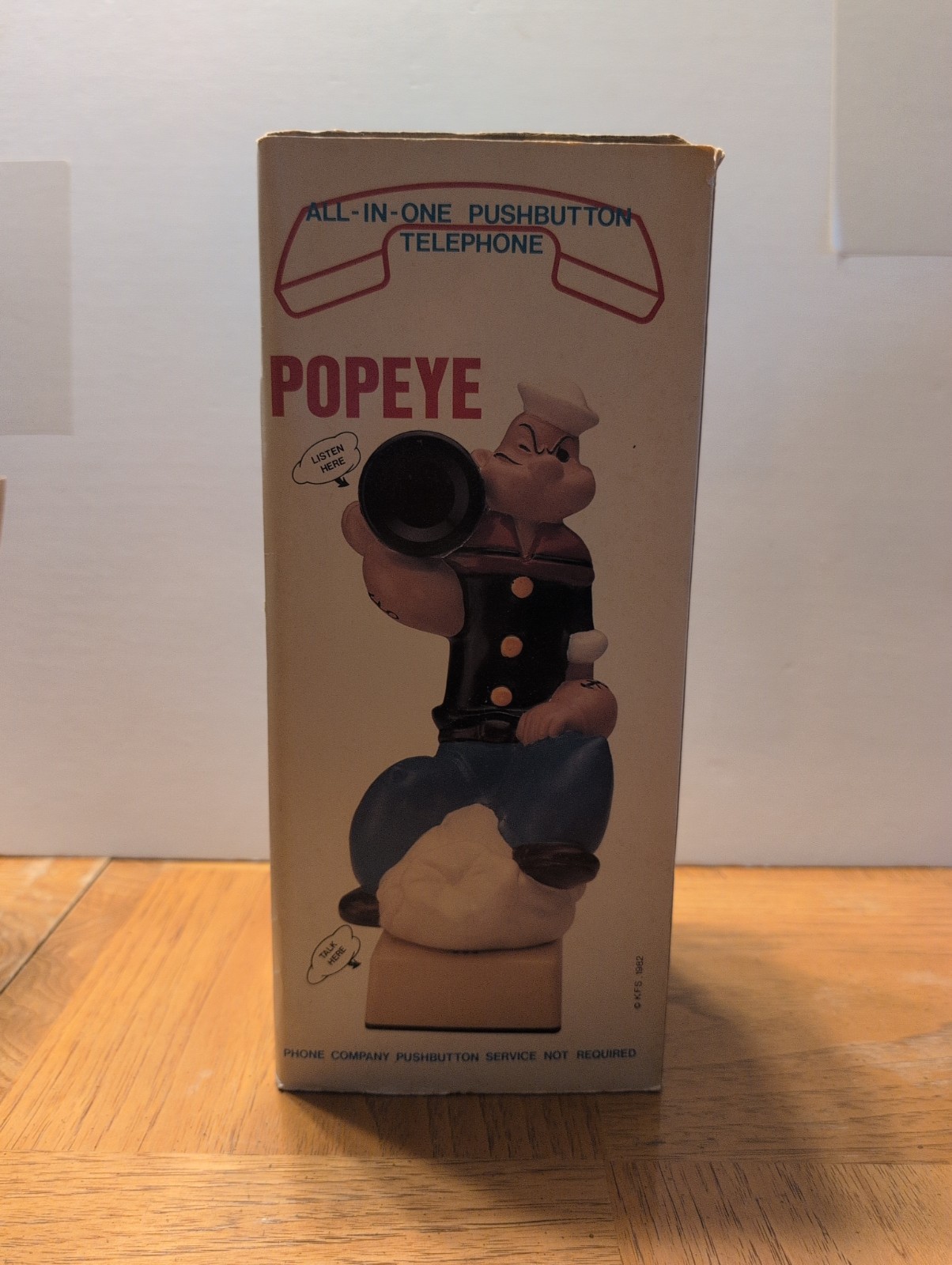 vintage popeye phone in box