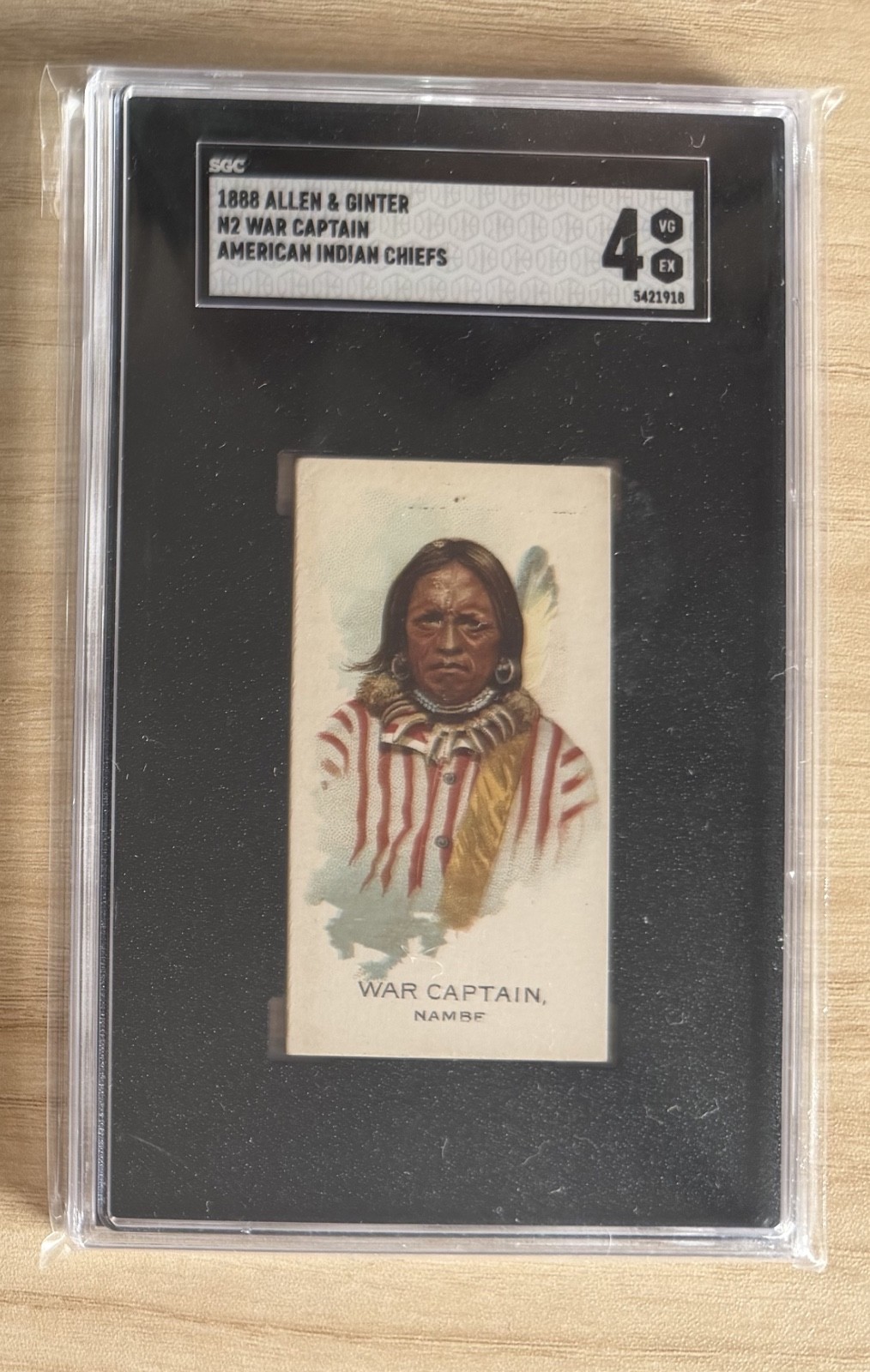 1888 N2 ALLEN & GINTER AMERICAN INDIAN CHIEFS WAR CAPTAIN POP 2 SGC 4