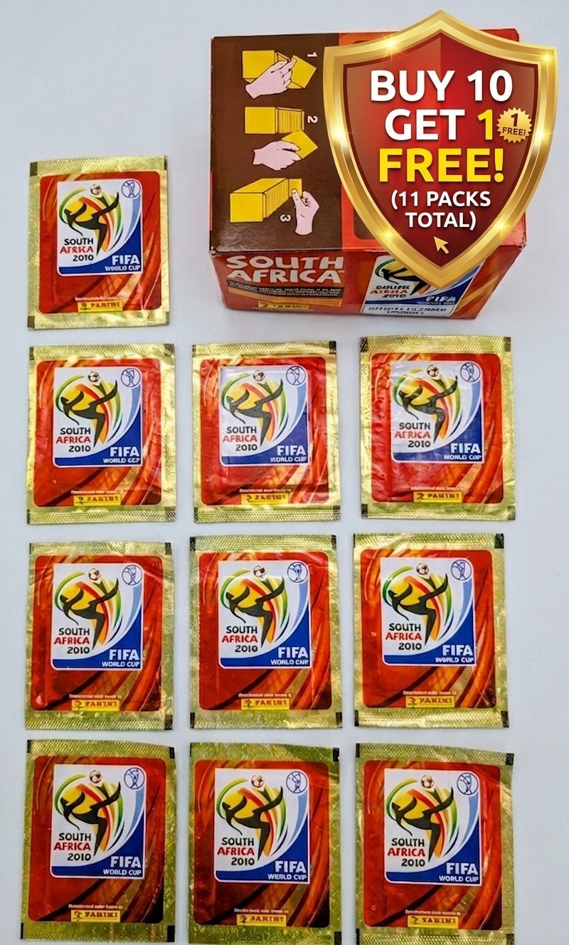 Panini 2010 World Cup South Africa Sealed Pack Lot (10 + 1 Free Bonus) Stickers Panini 2010 World Cup South Africa Sealed Pack Lot (10 + 1 Free Bonus) Stickers