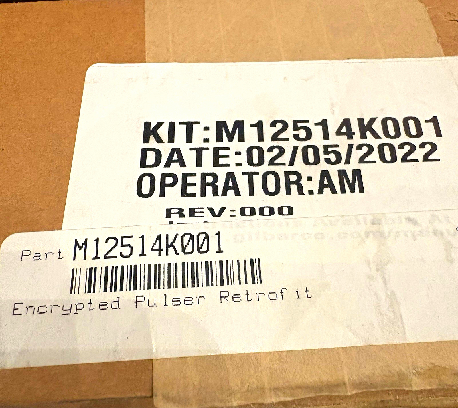 Gilbarco M12514K001 Encrypted Pulser Retrofit Kit Rev 000