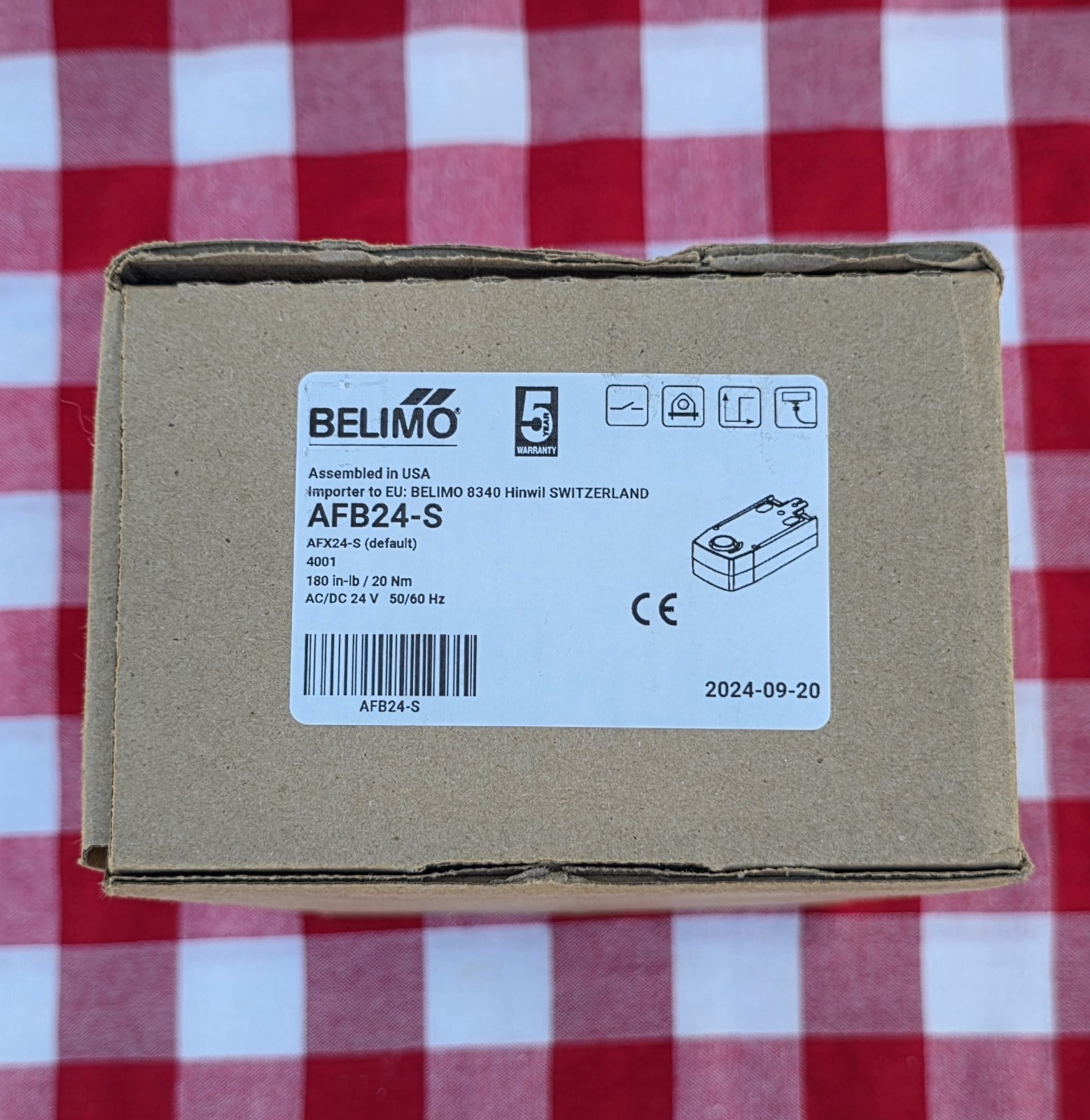 Belimo AFB24-S Spring Return Actuator 24 V AC/DC NEW 2024 Model Belimo AFB24-S Spring Return Actuator 24 V AC/DC NEW 2024 Model