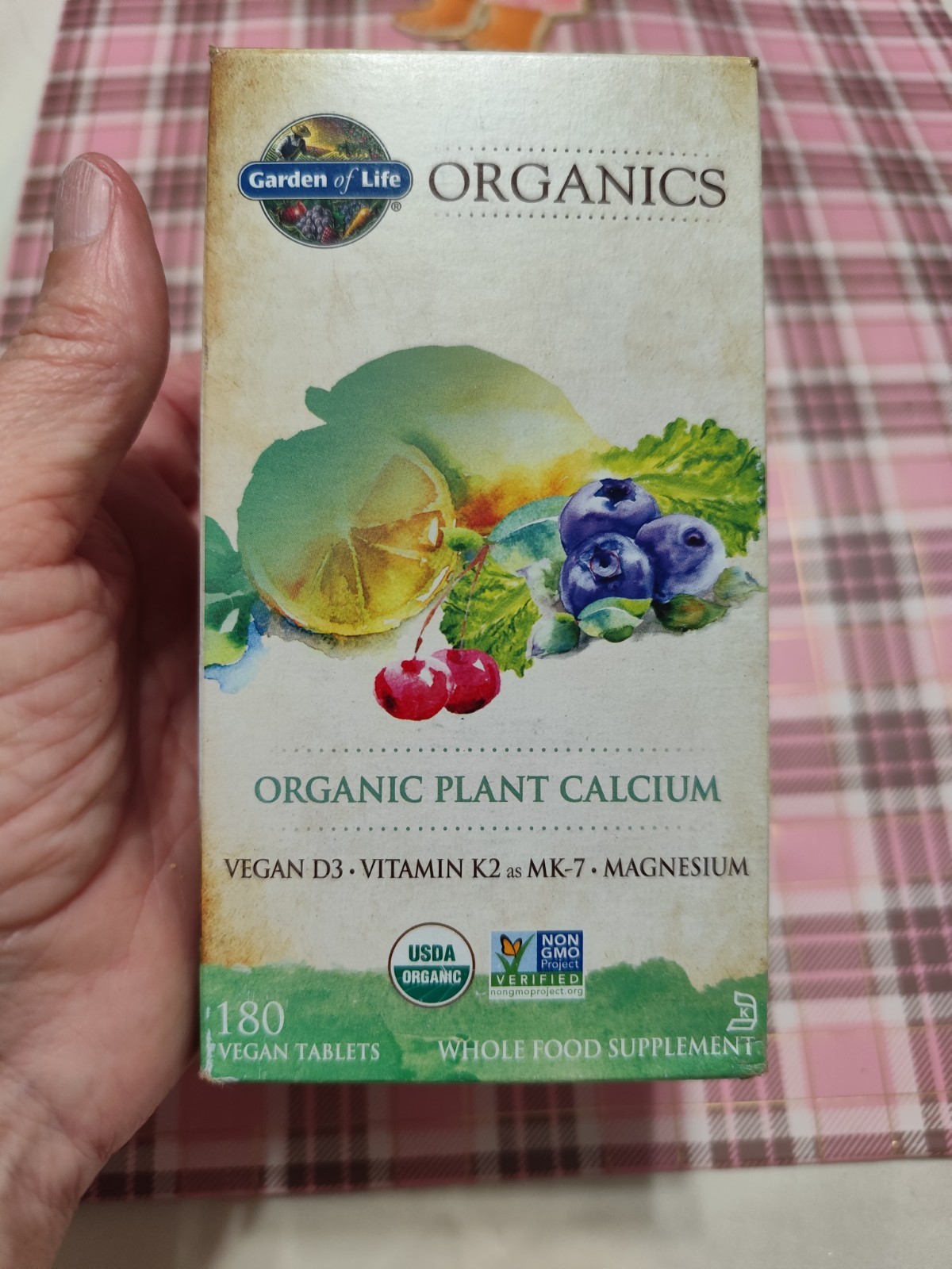 Garden of Life Organics Plant Calcium D3 K2 Magnesium 180 Tablets EXP 02/2029