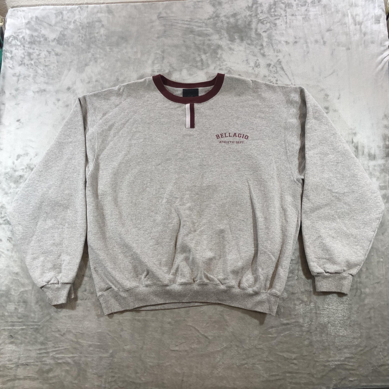 Vintage Champion Sweatshirt Mens XL Gray Bellagio Athletic Dept Fleece Crewneck