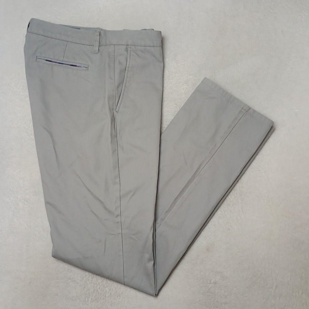 Bonobos Pants Men 34x34 Gray Washed Chino Flat Straight Leg Cotton Casual Work