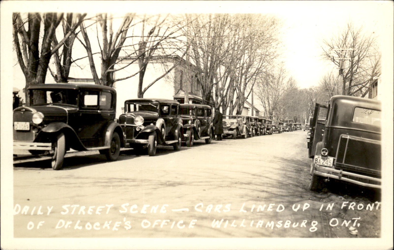 Williamsburg ON Daily Street Scene Dr. Locke c1930s Real Photo Postcard bhn Williamsburg ON Daily Street Scene Dr. Locke c1930s Real Photo Postcard bhn