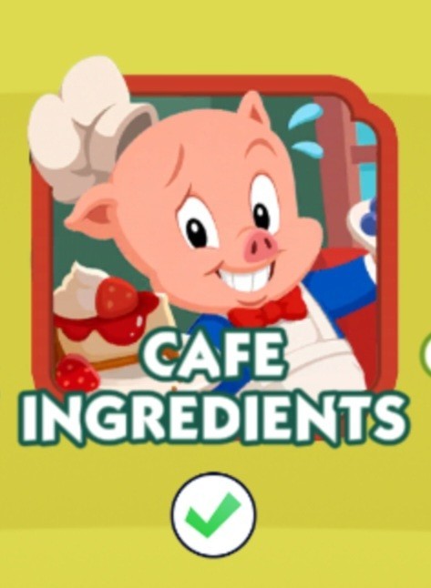 CAFE INGREDIENTS ( SET 11) MONOPOLY GO 