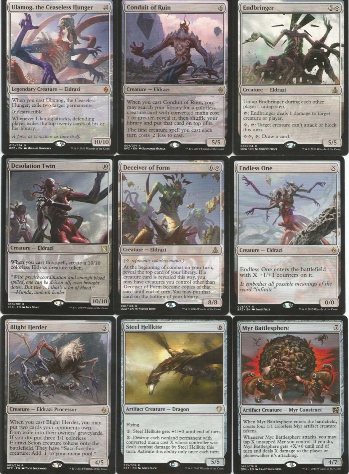 *Custom Commander Deck* Ulamog, the Ceaseless Hunger Eldrazi EDH Magic Card Mtg