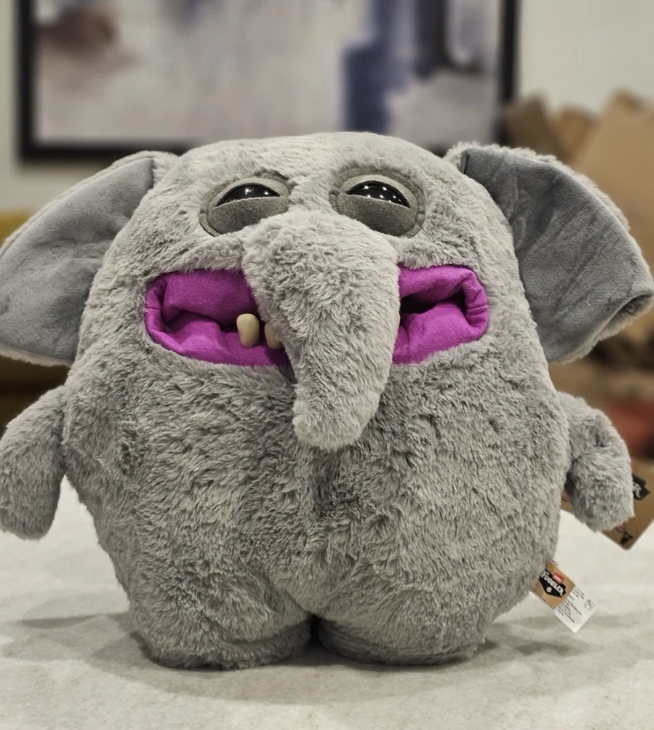 Fuggler Chunky Fuggs 18” Elephant Monster Squishy Plush Funny Tooth Ugly Cute