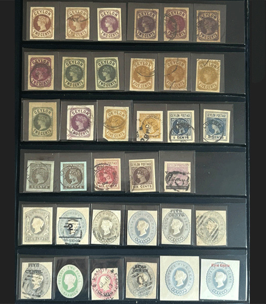 CEYLON: Collection Postal Stationary Items & Post Cards Cut Squares. About 50+ CEYLON: Collection Postal Stationary Items & Post Cards Cut Squares. About 50+