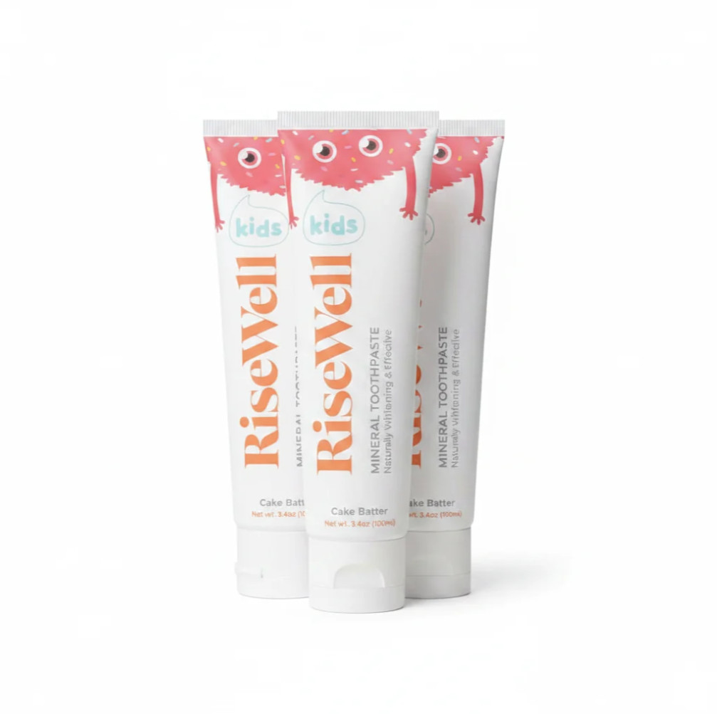Lot of 3 - Risewell Kids Mineral Toothpaste 3.4 oz Fluoride Free Toothpaste Cake Lot of 3 - Risewell Kids Mineral Toothpaste 3.4 oz Fluoride Free Toothpaste Cake
