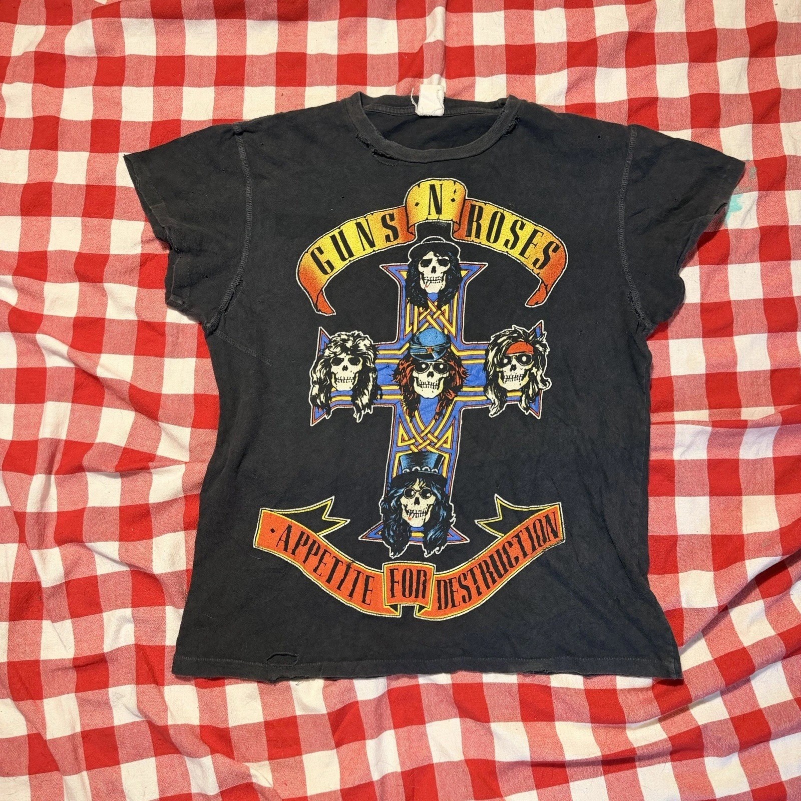 Vintage 80s Guns N\' Roses Appetite for Destruction size small single stitch 