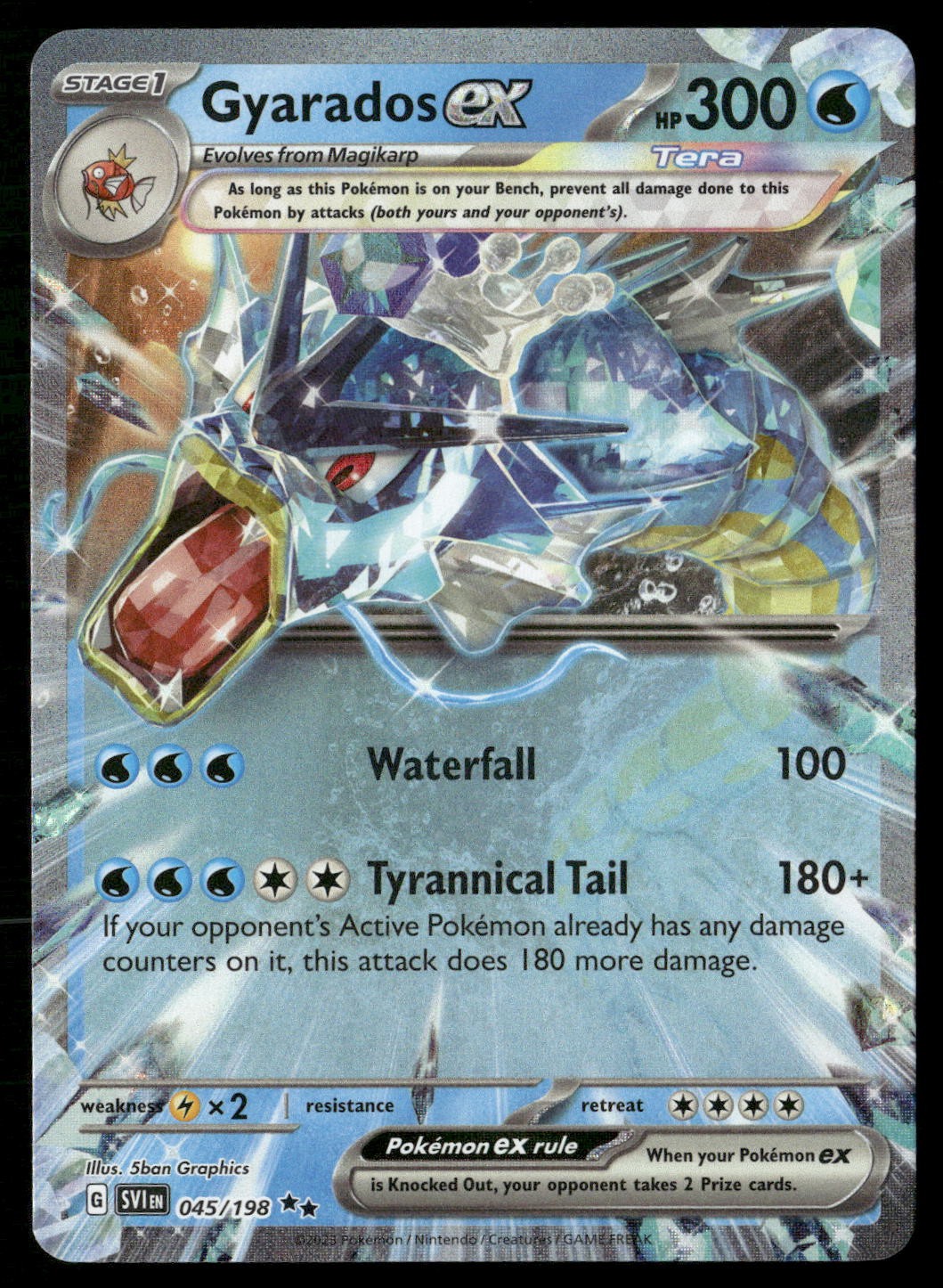 Gyarados ex 045/198 Double Rare Scarlet & Violet Pokemon Holo NM/M