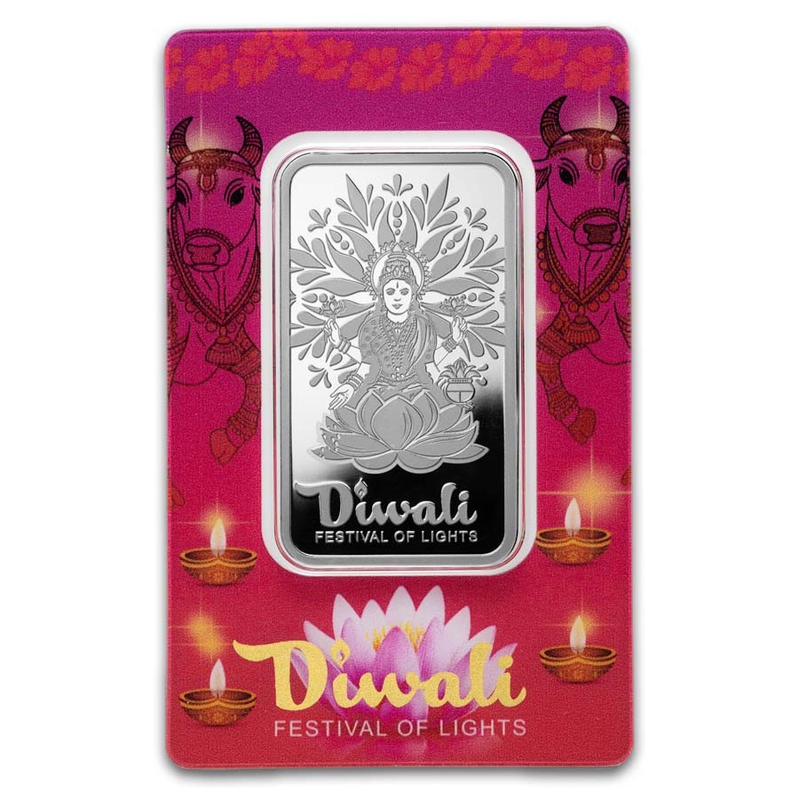1 oz Silver Bar - PAMP Suisse Diwali & Sacred Cow (In Assay) 1 oz Silver Bar - PAMP Suisse Diwali & Sacred Cow (In Assay)