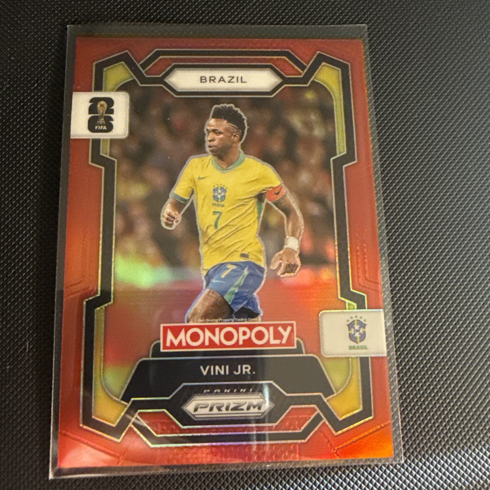 Vini Jr. 2026 Panini Prizm Monopoly FIFA World Cup Red Prizms #14 Brazil