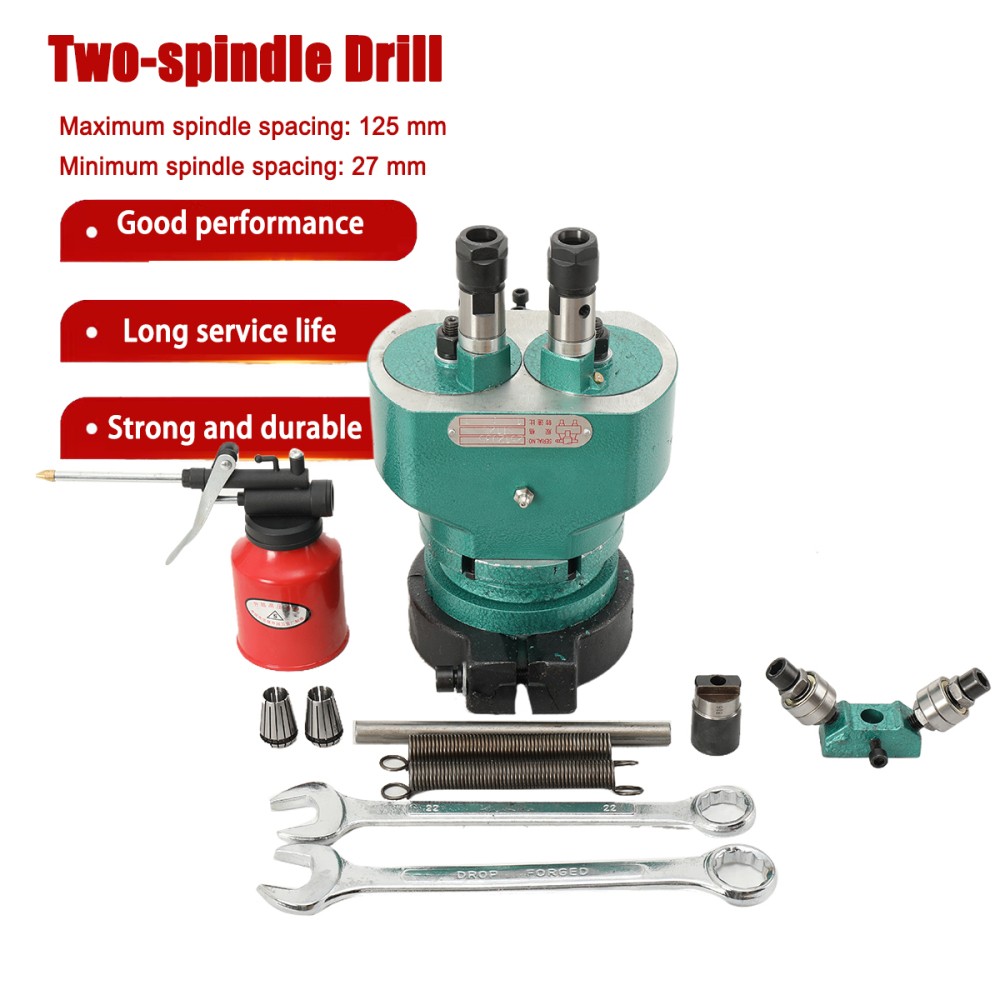 Dual-Spindle Adjustable Drilling Tapping Head Multi-Head Drill ST125-ER20/13
