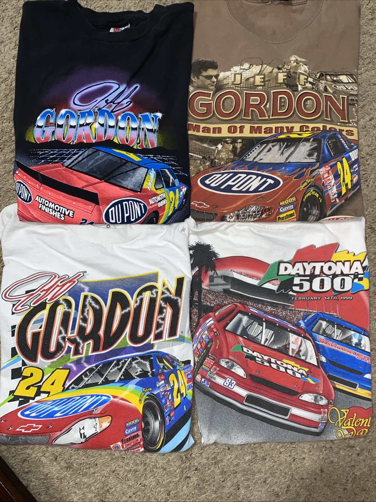 Vintage Jeff Gordon T Shirt Lot Mens Med Lg NASCAR Racing Daytona Front/Back Vintage Jeff Gordon T Shirt Lot Mens Med Lg NASCAR Racing Daytona Front/Back