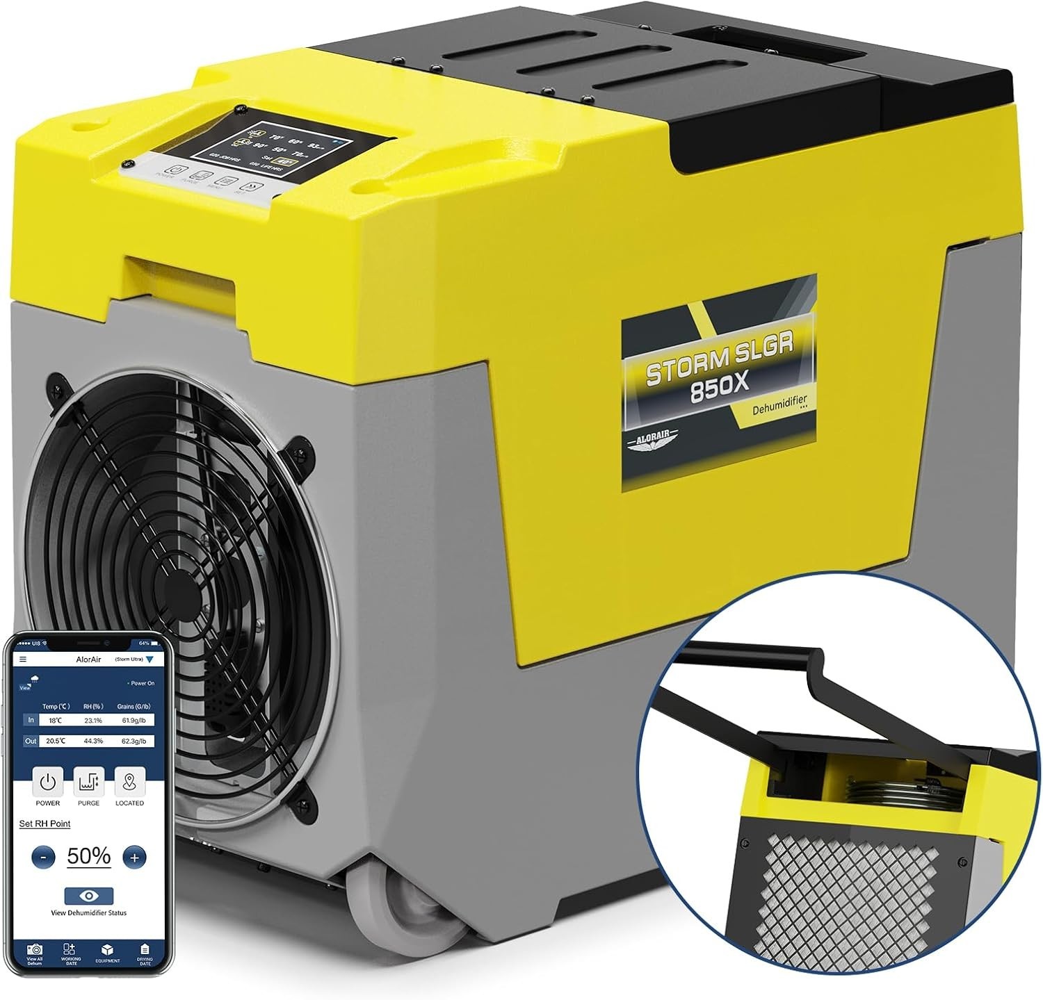 ALORAIR Storm SLGR 850X 180PPD WIFI Commercial Dehumidifier w/Pump, 5 Y Warranty
