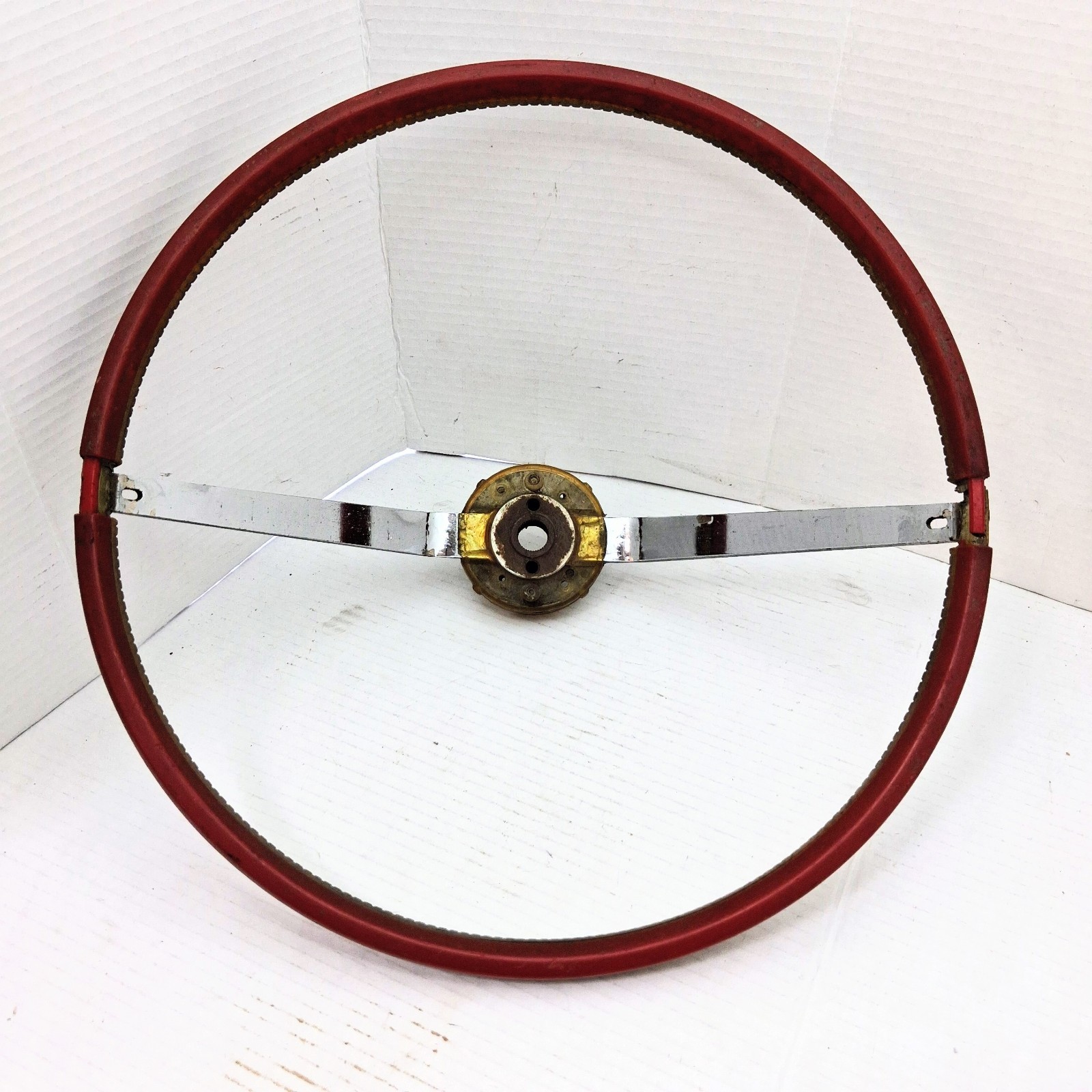 1952-1957 Ford Lincoln Premier Steering Wheel Red Original OEM