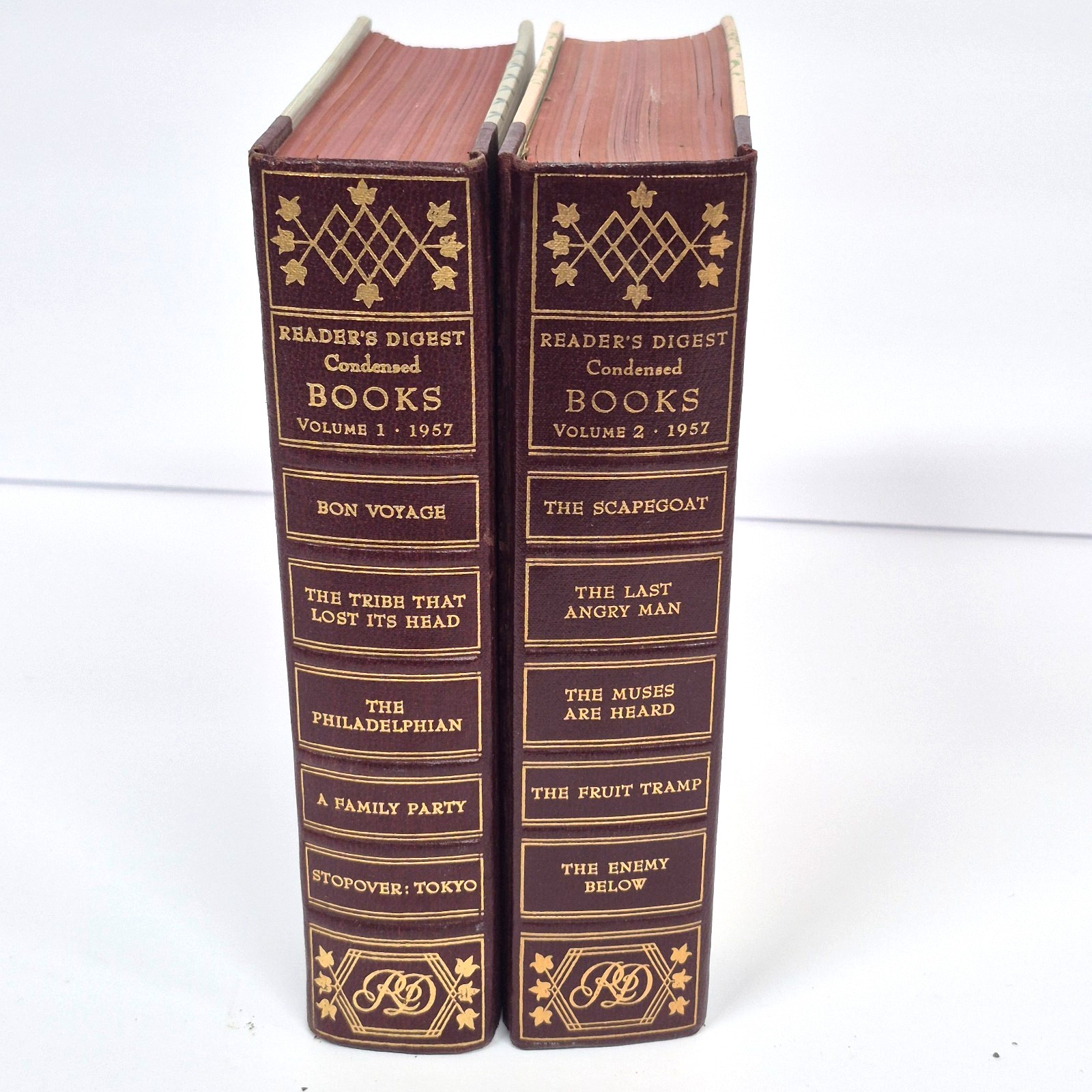 Vintage 1957 Reader’s Digest Condensed Books Lot of 2 Volumes 1 &2 Hardcover