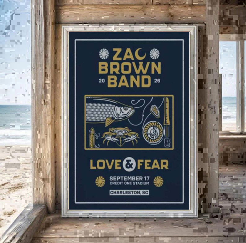 Zac Brown Band Charleston, SC Event 09.17.2026 Poster
