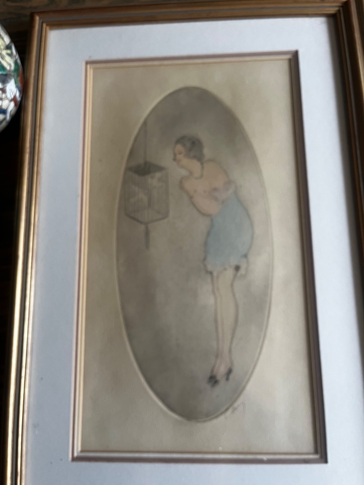 Set of 3 Vintage Art Deco Boudoir Etchings1920s/30s Framed Signed