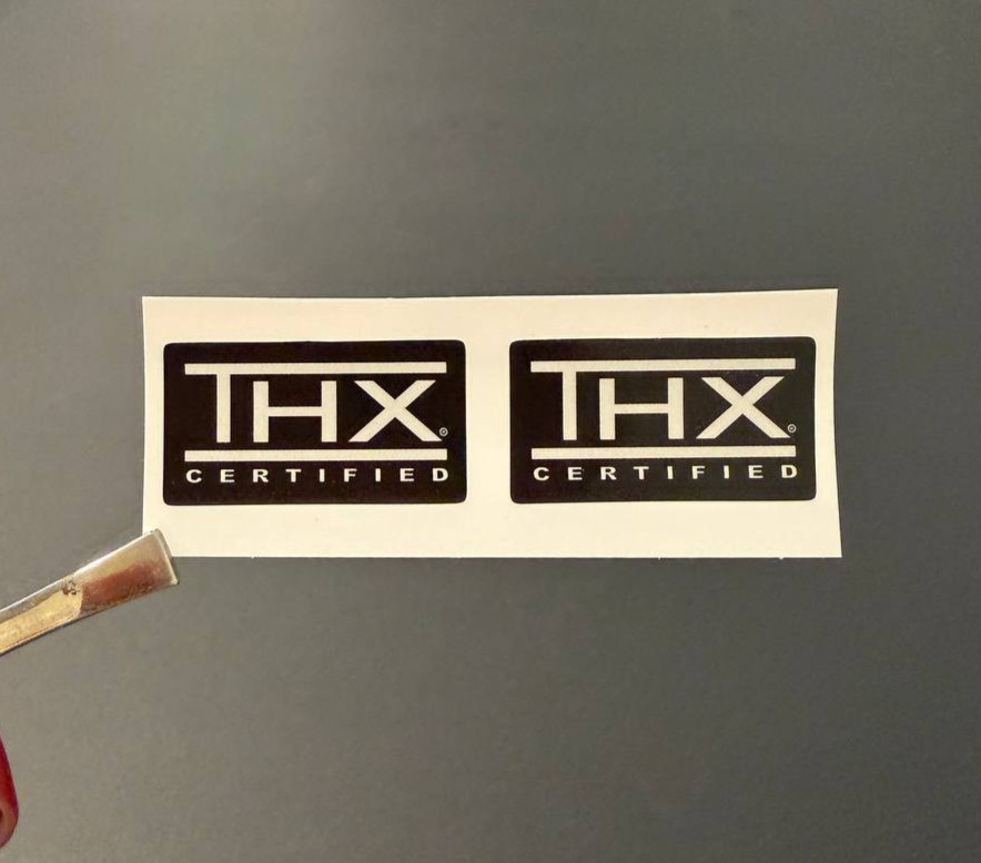 2 x THX Certified Sticker Label Decal Badge 28 mm x 15 mm