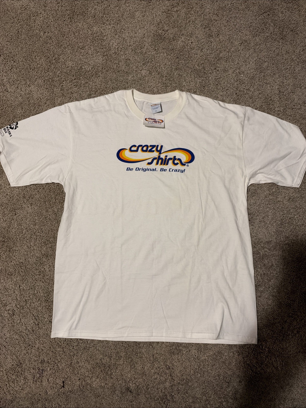 Vintage Crazy Shirts T Shirt XL “Be Original Be Crazy” Has Tag. Stains On Back Vintage Crazy Shirts T Shirt XL “Be Original Be Crazy” Has Tag. Stains On Back