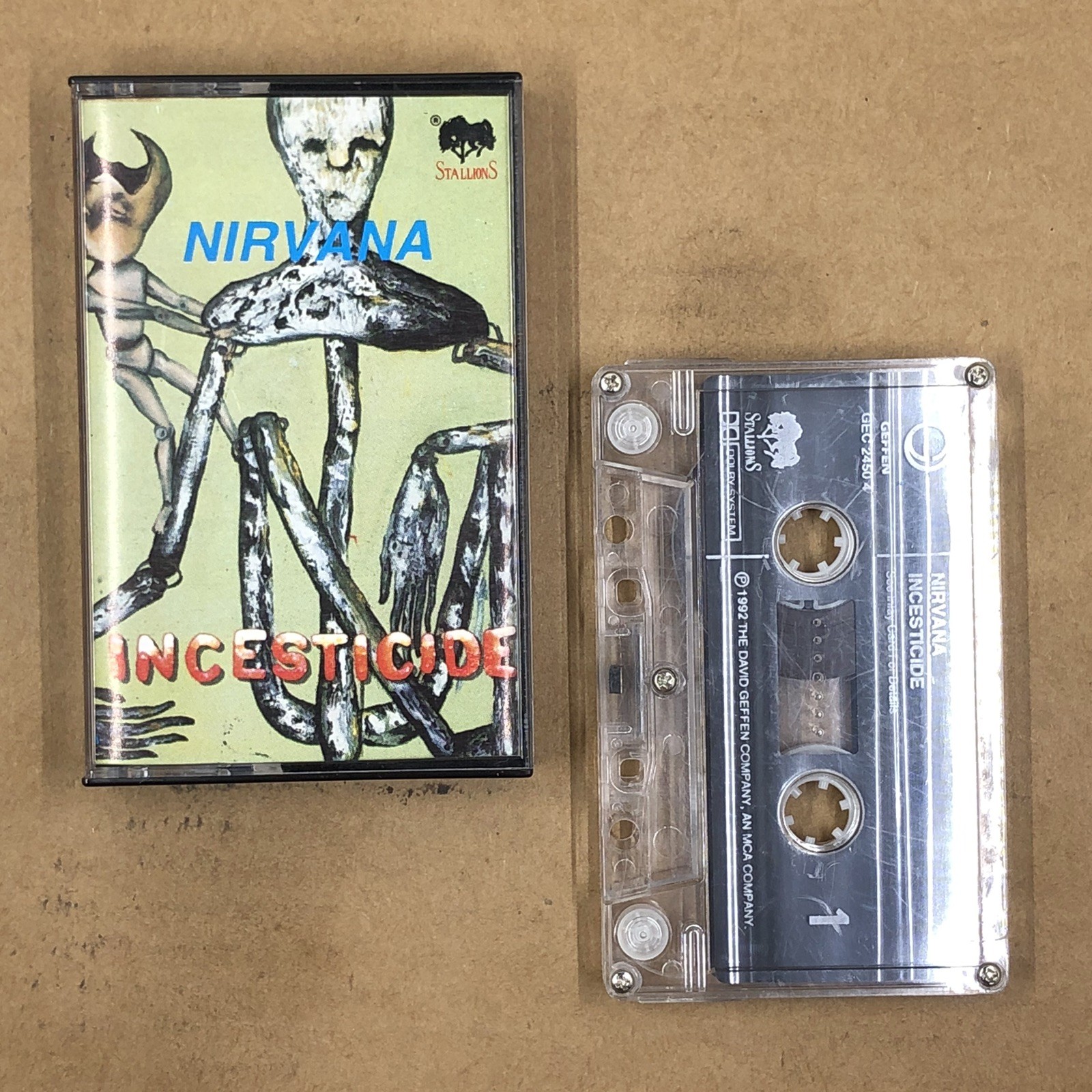 NIRVANA Cassette Tape 90s Grunge INCESTICIDE BEEN A SON STALLIONS RARE FIND